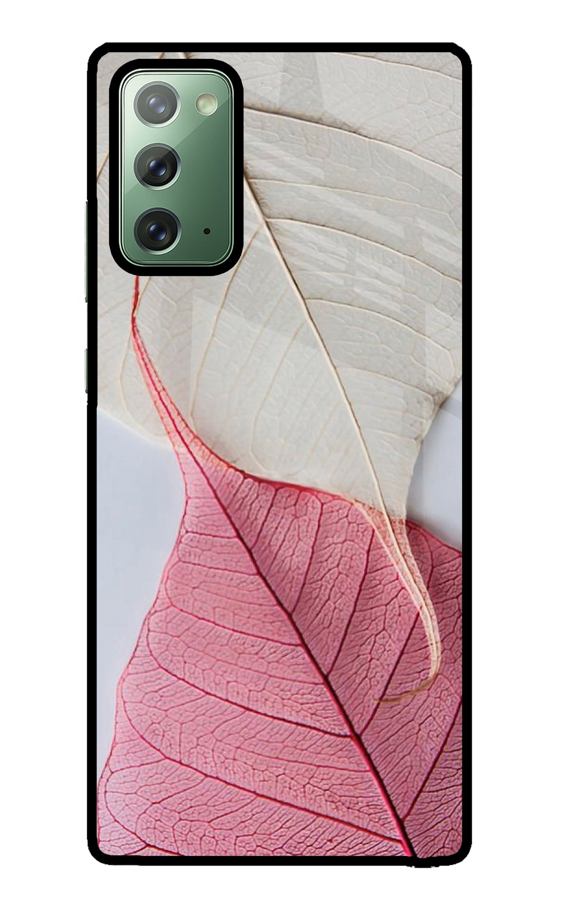 White Pink Leaf Case for Samsung Note 20