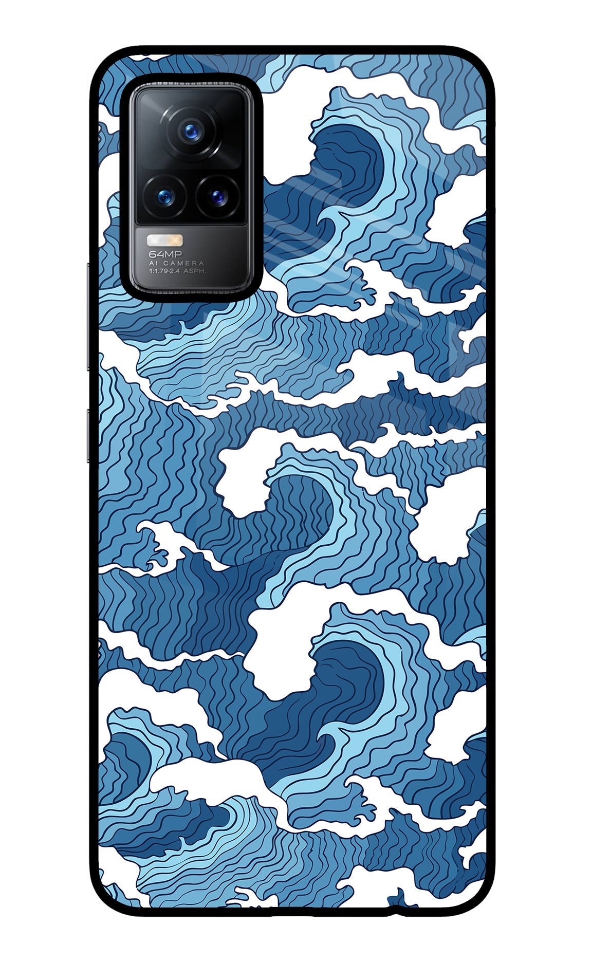 Blue Waves Case for Vivo Y73/V21E 4G