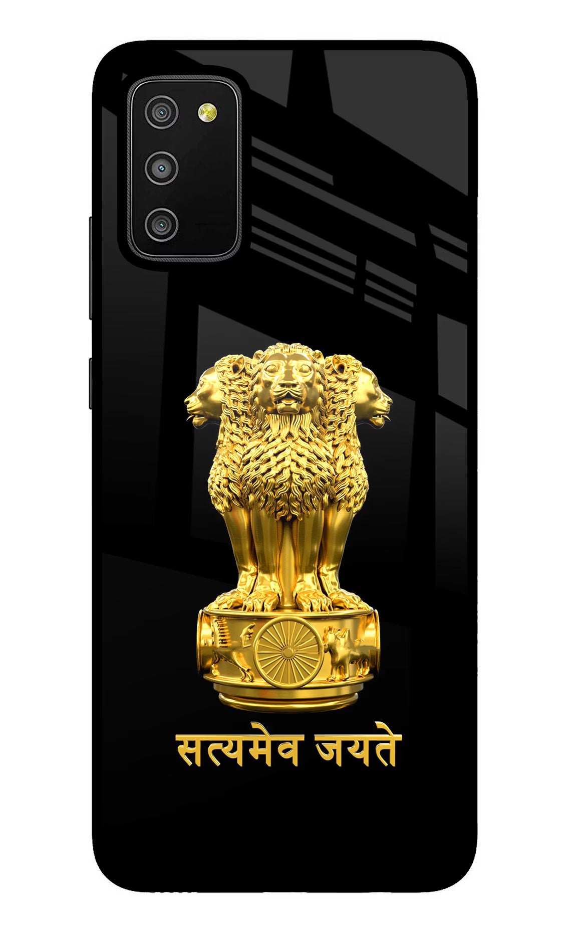 Satyamev Jayate Golden Case for Samsung M02s by Casekaro