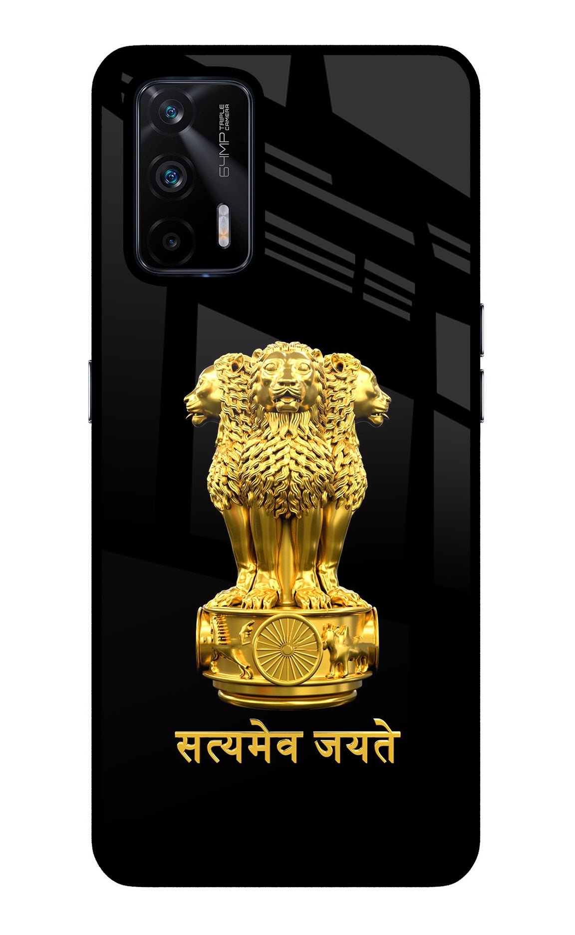 Satyamev Jayate Golden Case for Realme X7 Max