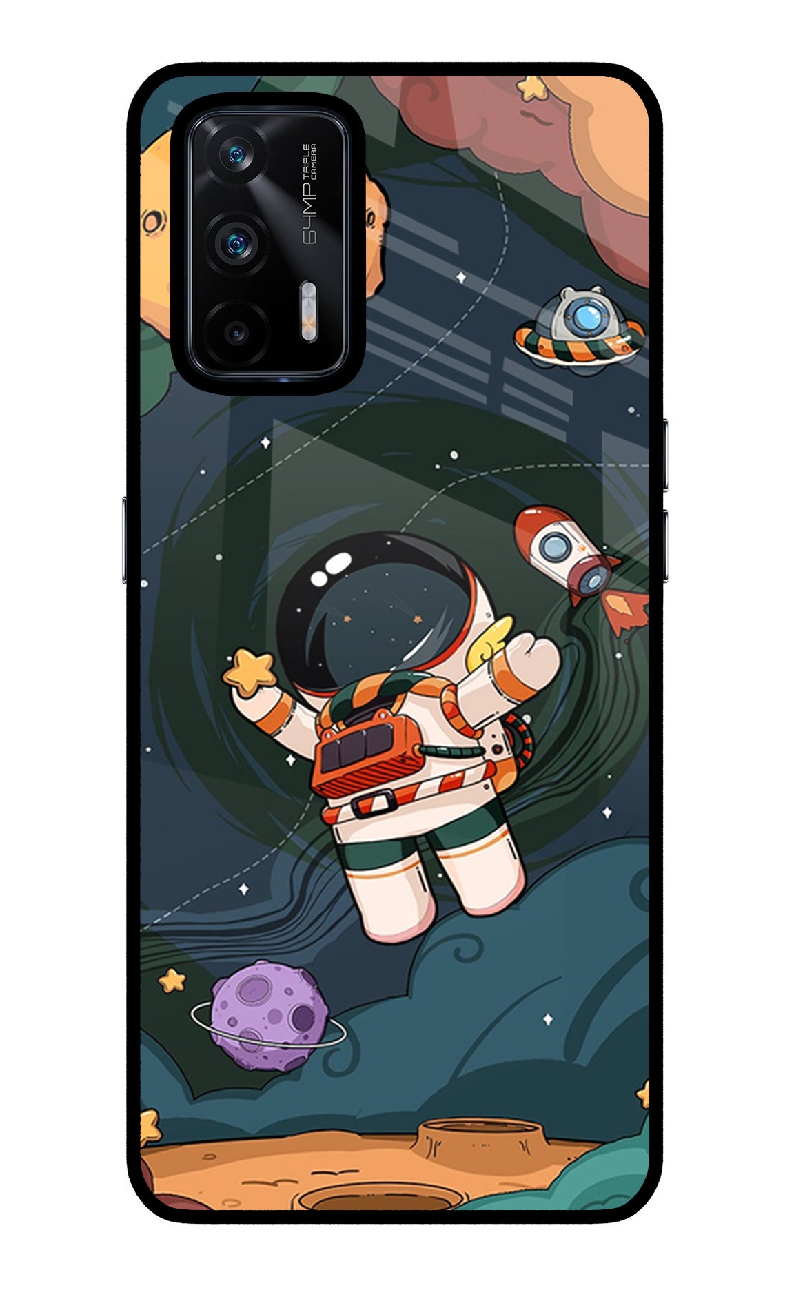 Cartoon Astronaut Case for Realme X7 Max