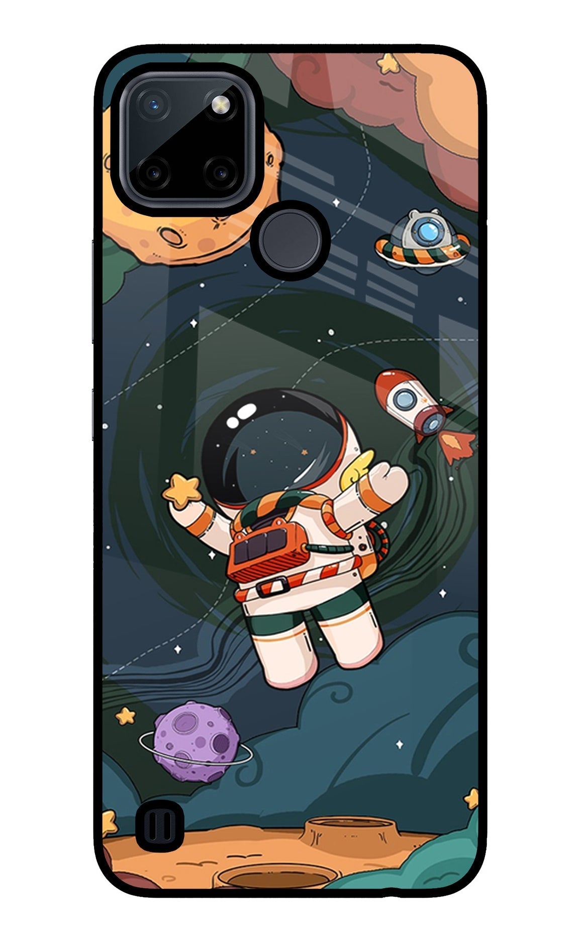 Cartoon Astronaut Case for Realme C21Y/C25Y