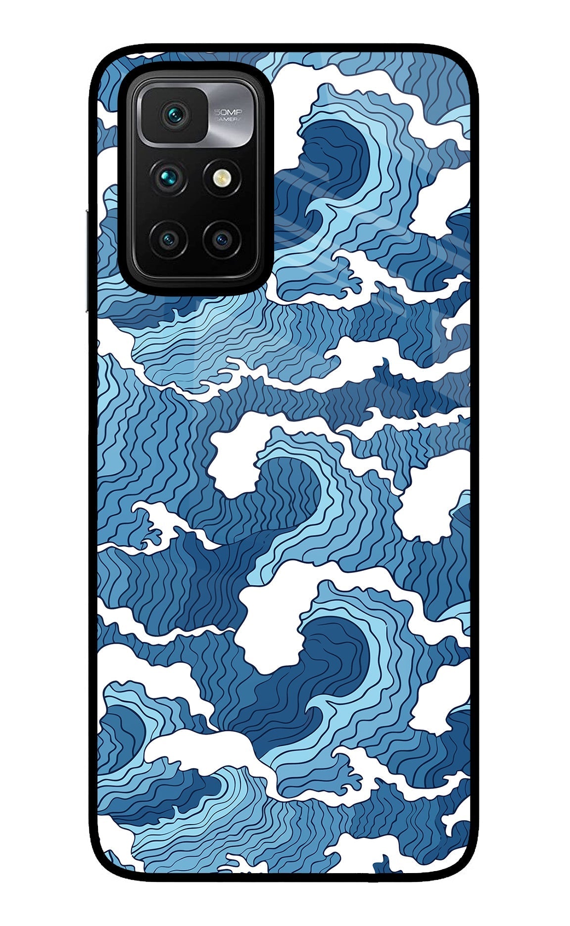 Blue Waves Case for Redmi 10 Prime