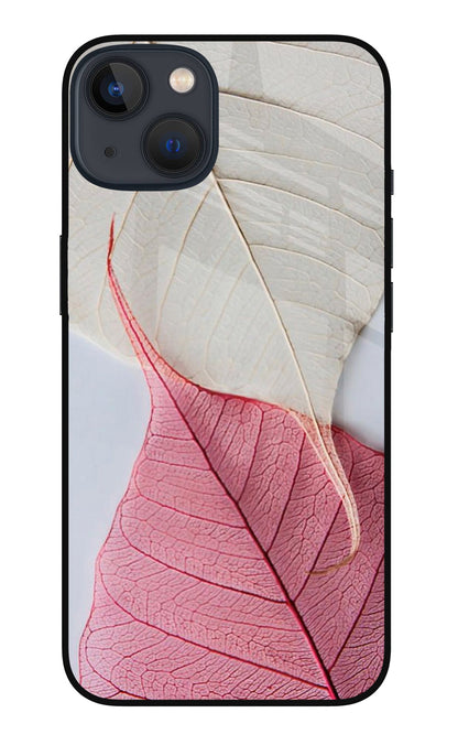 White Pink Leaf Case for iPhone 13