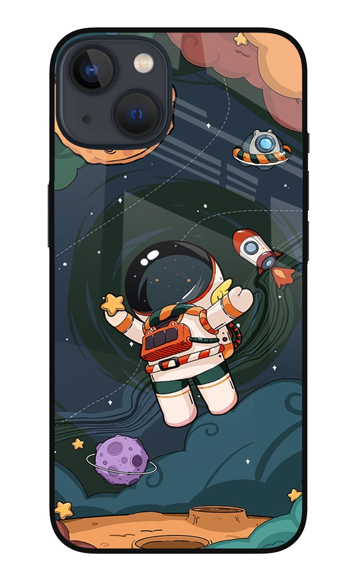 Cartoon Astronaut Case for iPhone 13 Mini