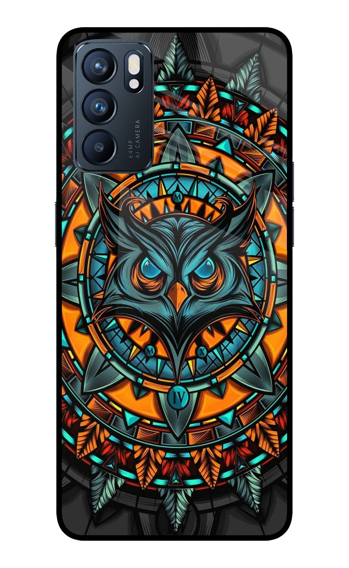 Angry Owl Art Case for Oppo Reno6 5G