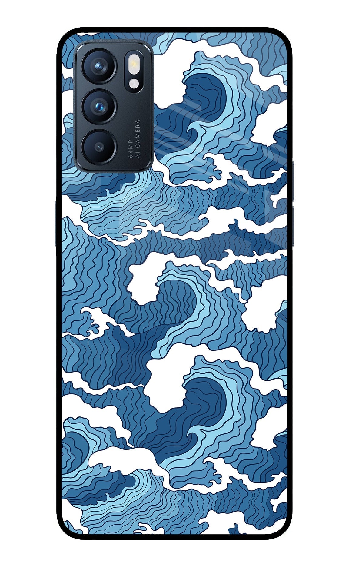 Blue Waves Case for Oppo Reno6 5G