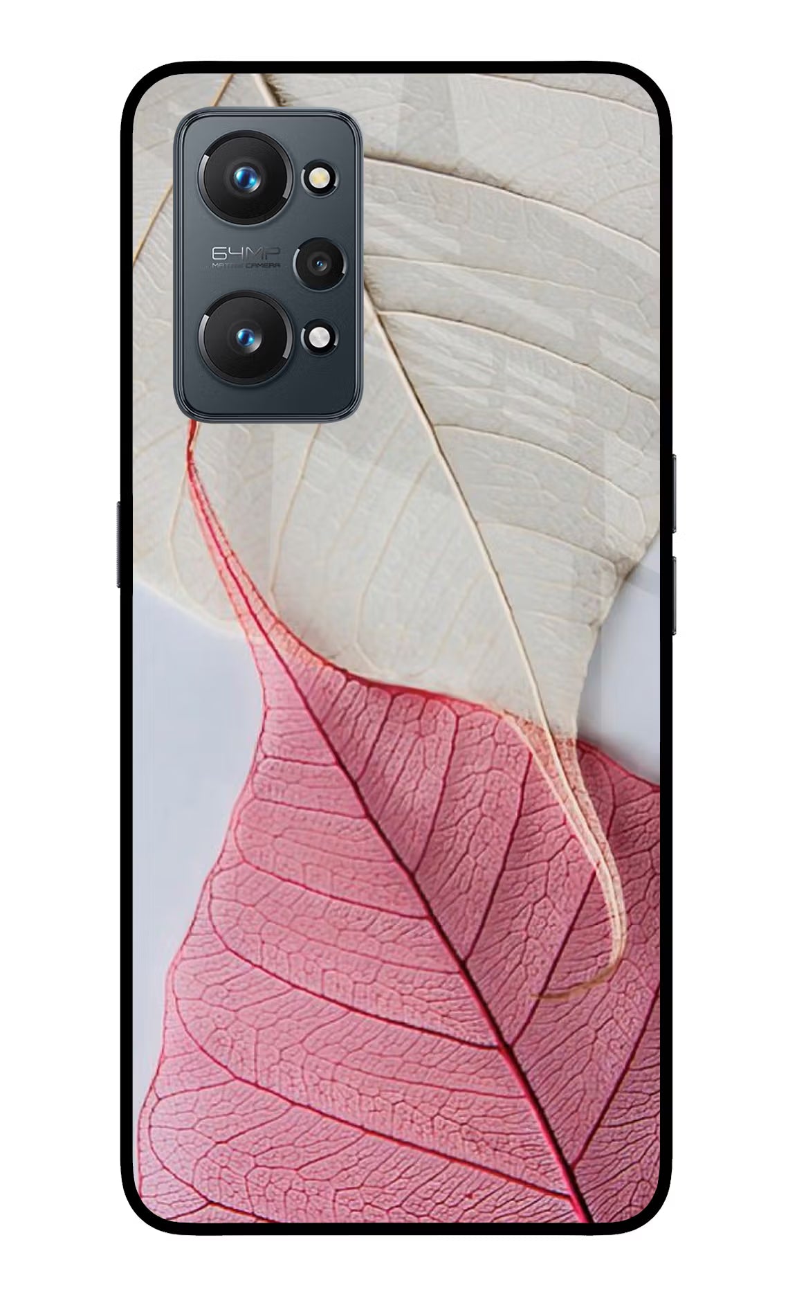 White Pink Leaf Case for Realme GT NEO 2/Neo 3T by Casekaro