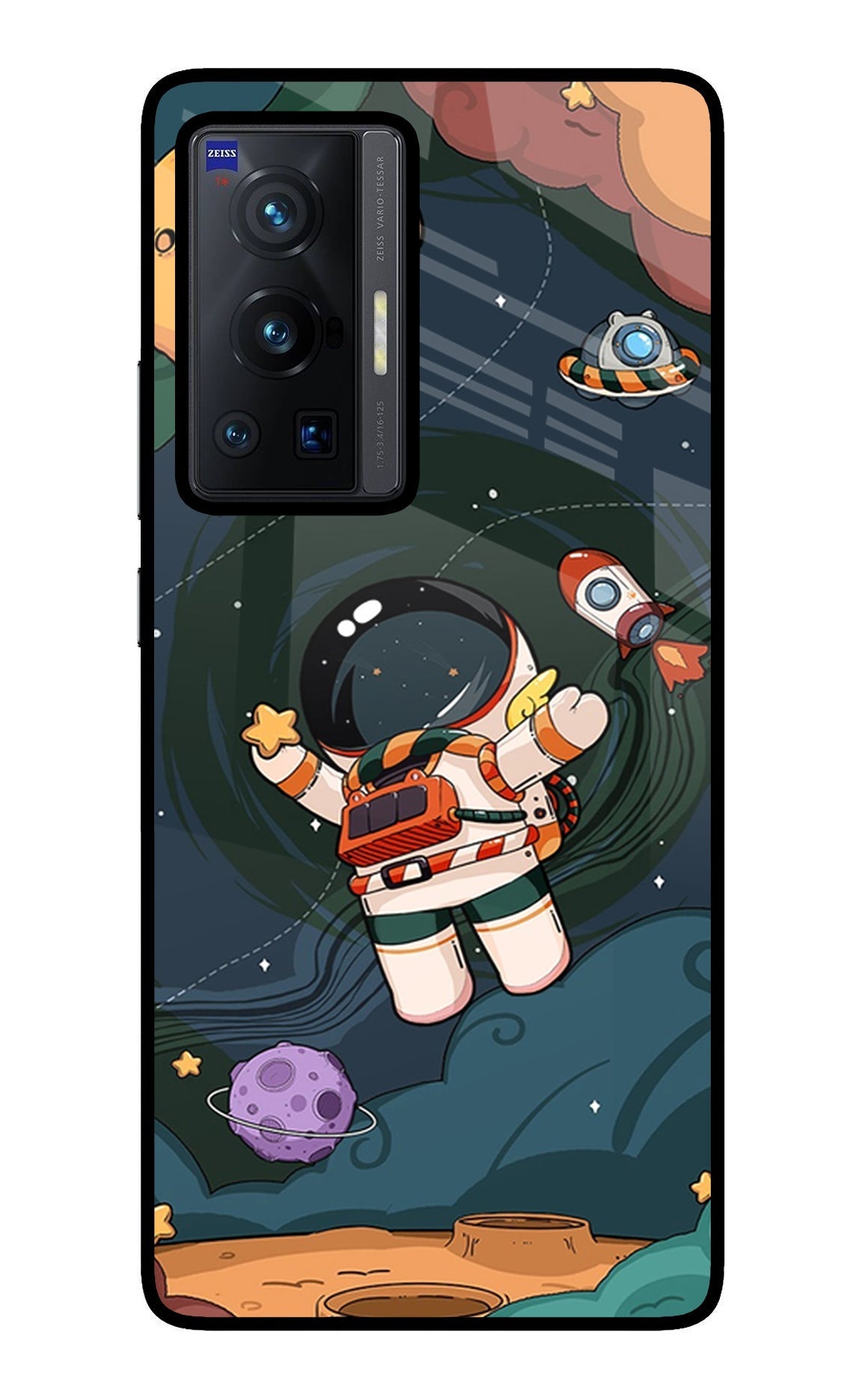 Cartoon Astronaut Case for Vivo X70 Pro