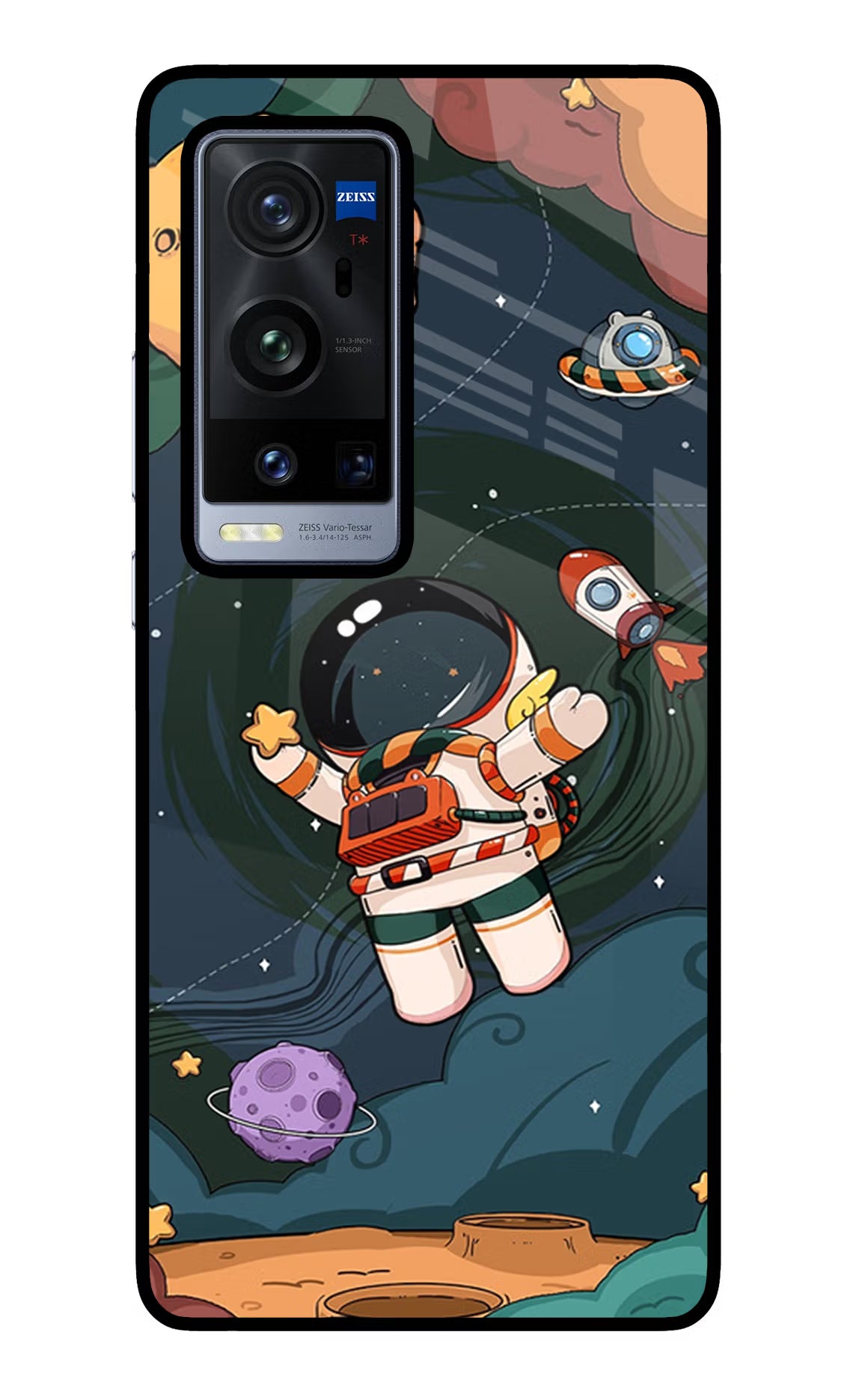Cartoon Astronaut Case for Vivo X60 Pro+ by Casekaro