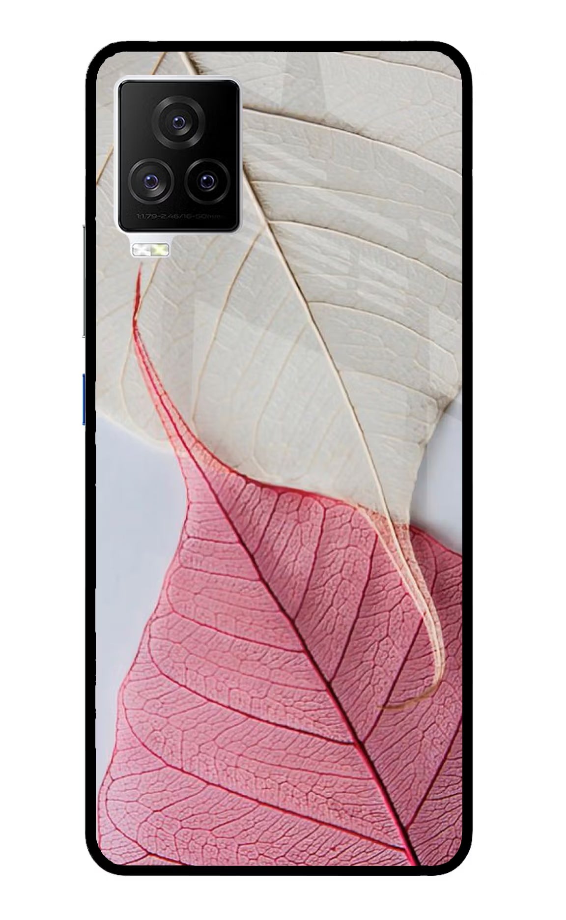 White Pink Leaf Case for iQOO 7 Legend 5G by Casekaro