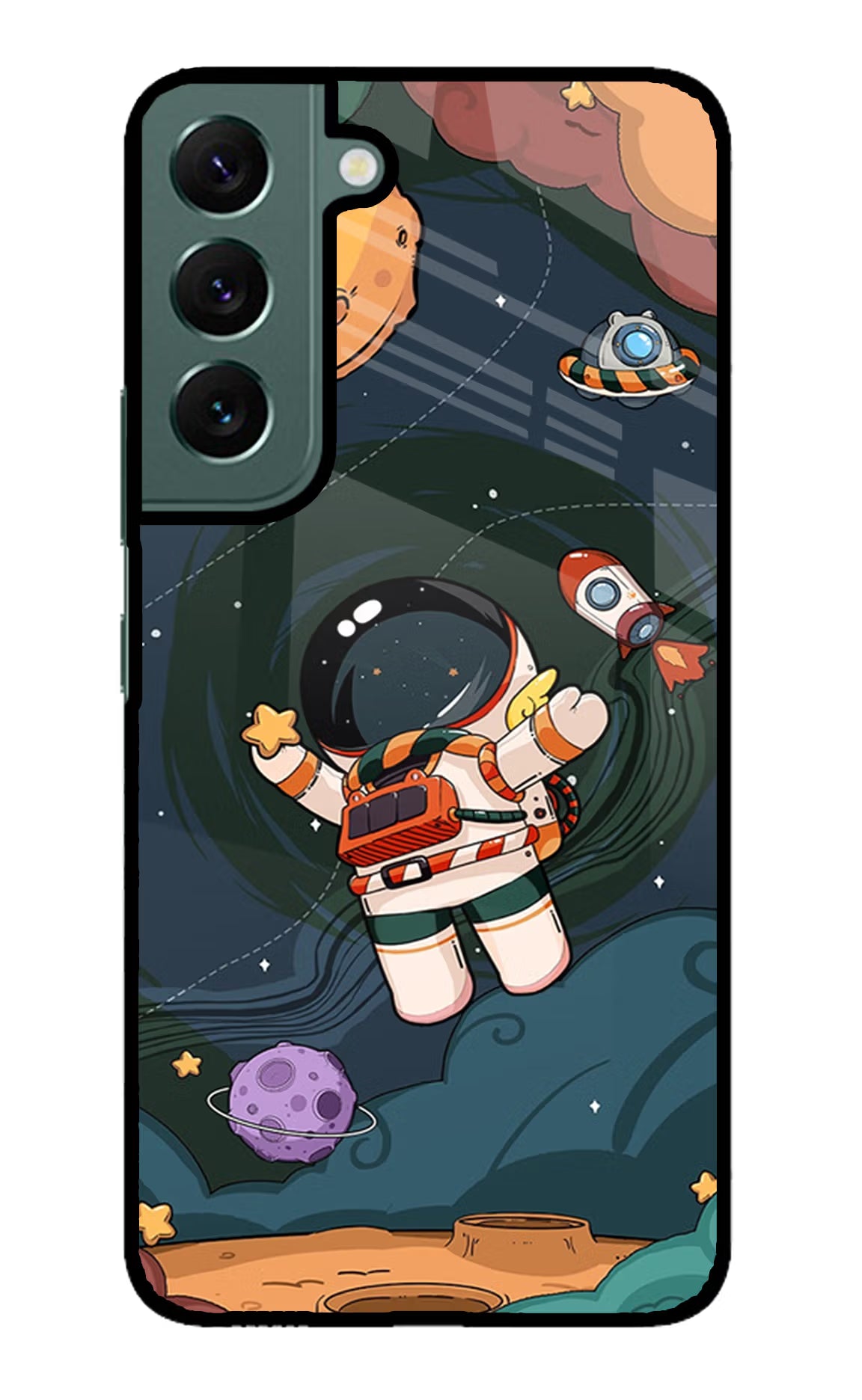 Cartoon Astronaut Case for Samsung S22 by Casekaro