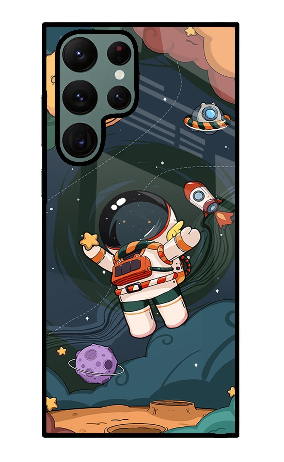 Cartoon Astronaut Case for Samsung S22 Ultra