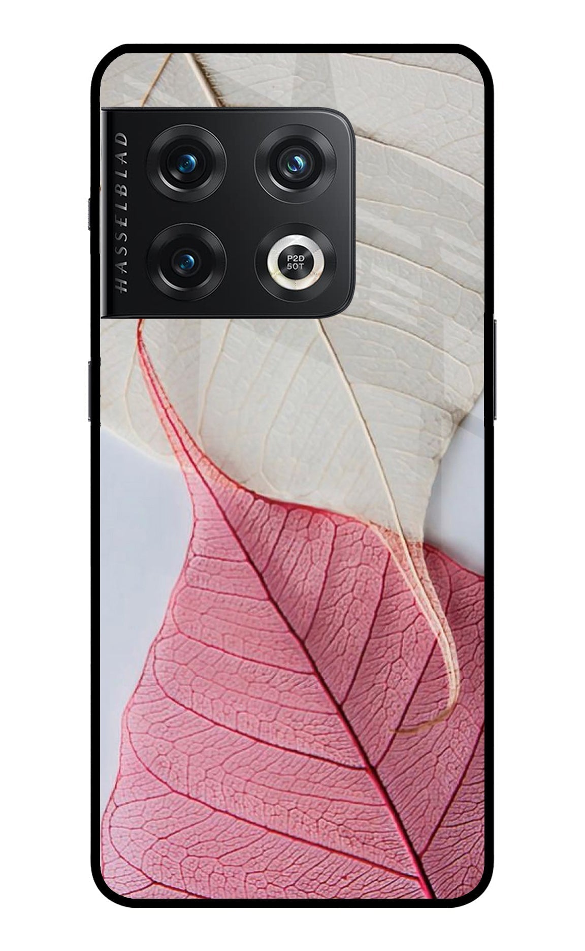 White Pink Leaf Case for OnePlus 10 Pro 5G