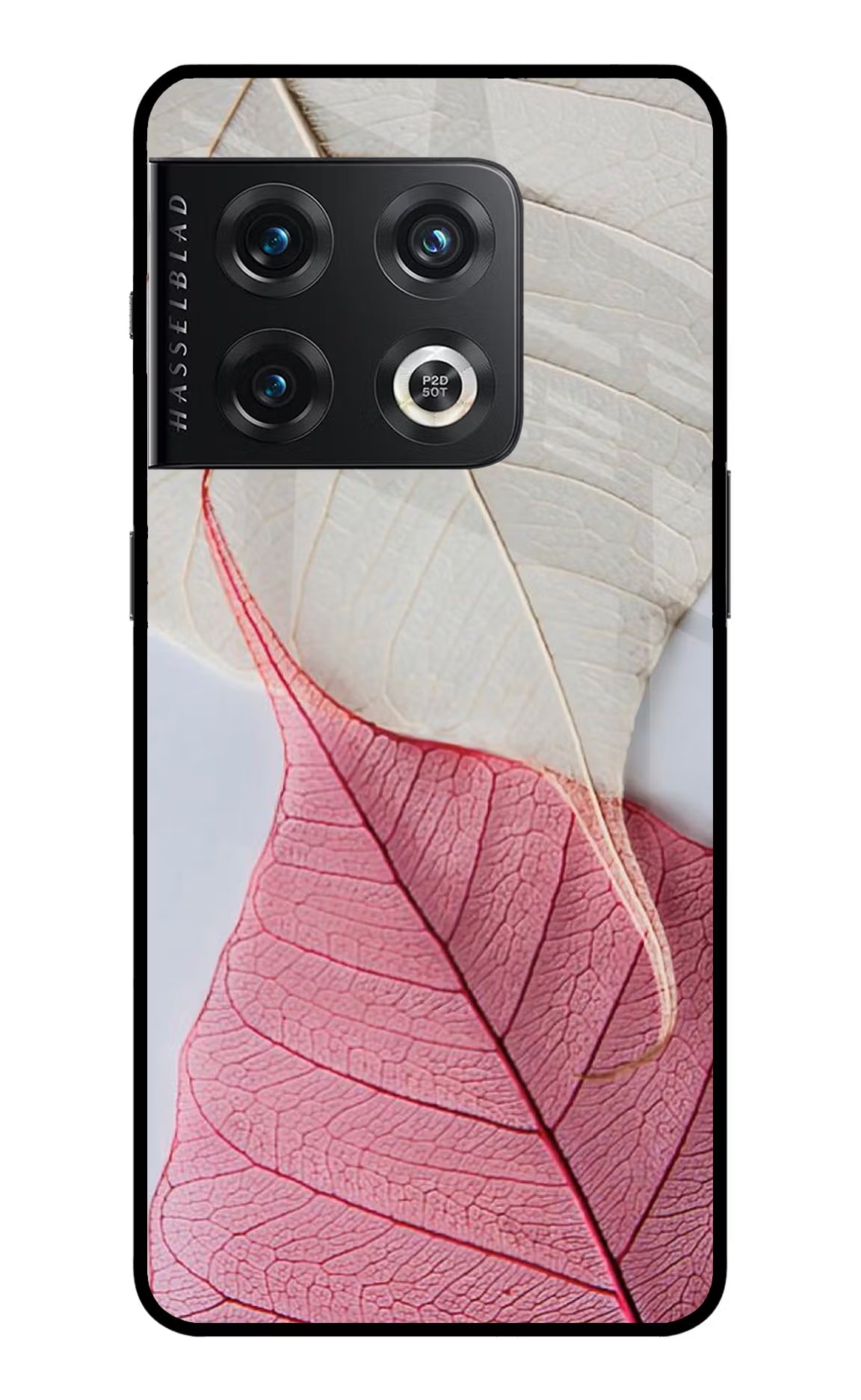 White Pink Leaf Case for OnePlus 10 Pro 5G by Casekaro