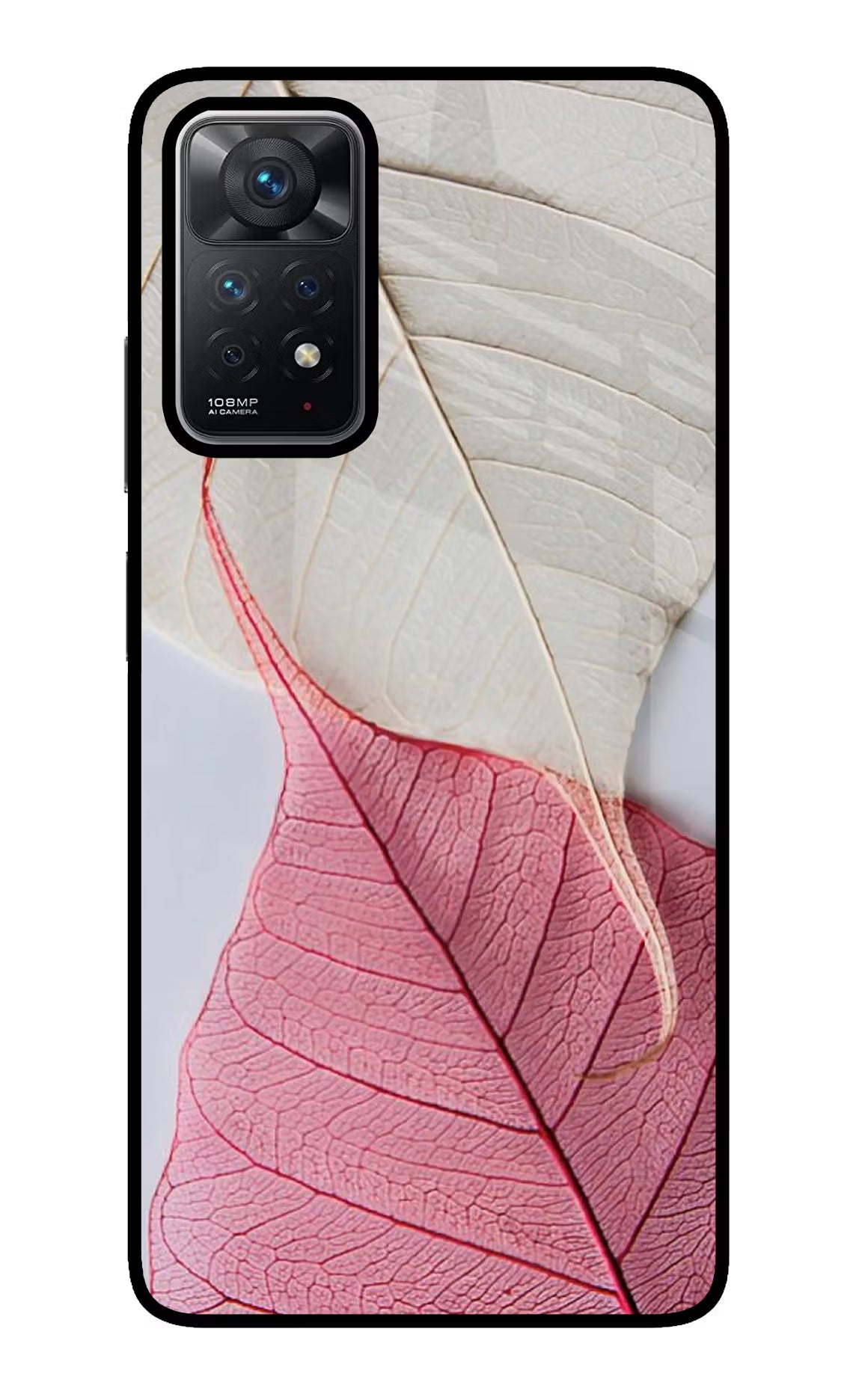 White Pink Leaf Case for Redmi Note 11 Pro by Casekaro