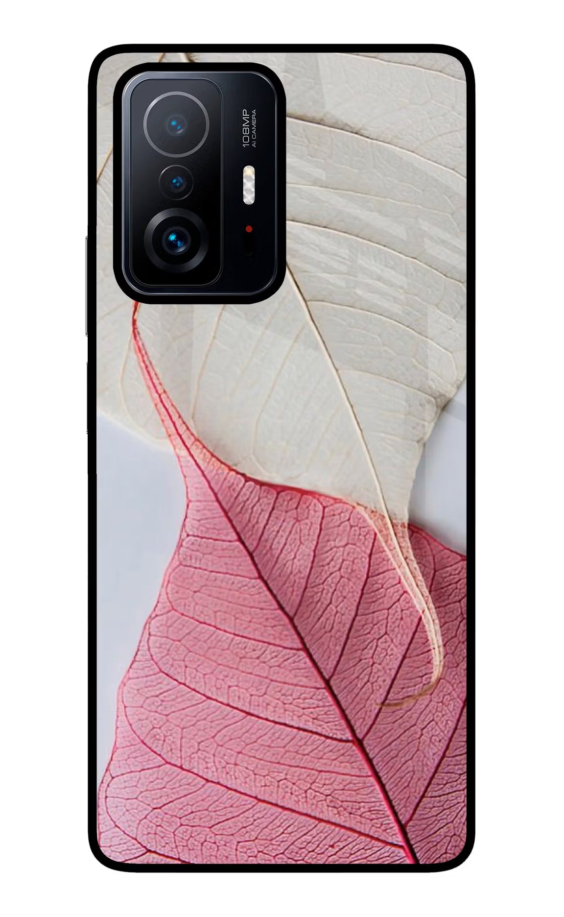 White Pink Leaf Case for Mi 11T Pro 5G by Casekaro