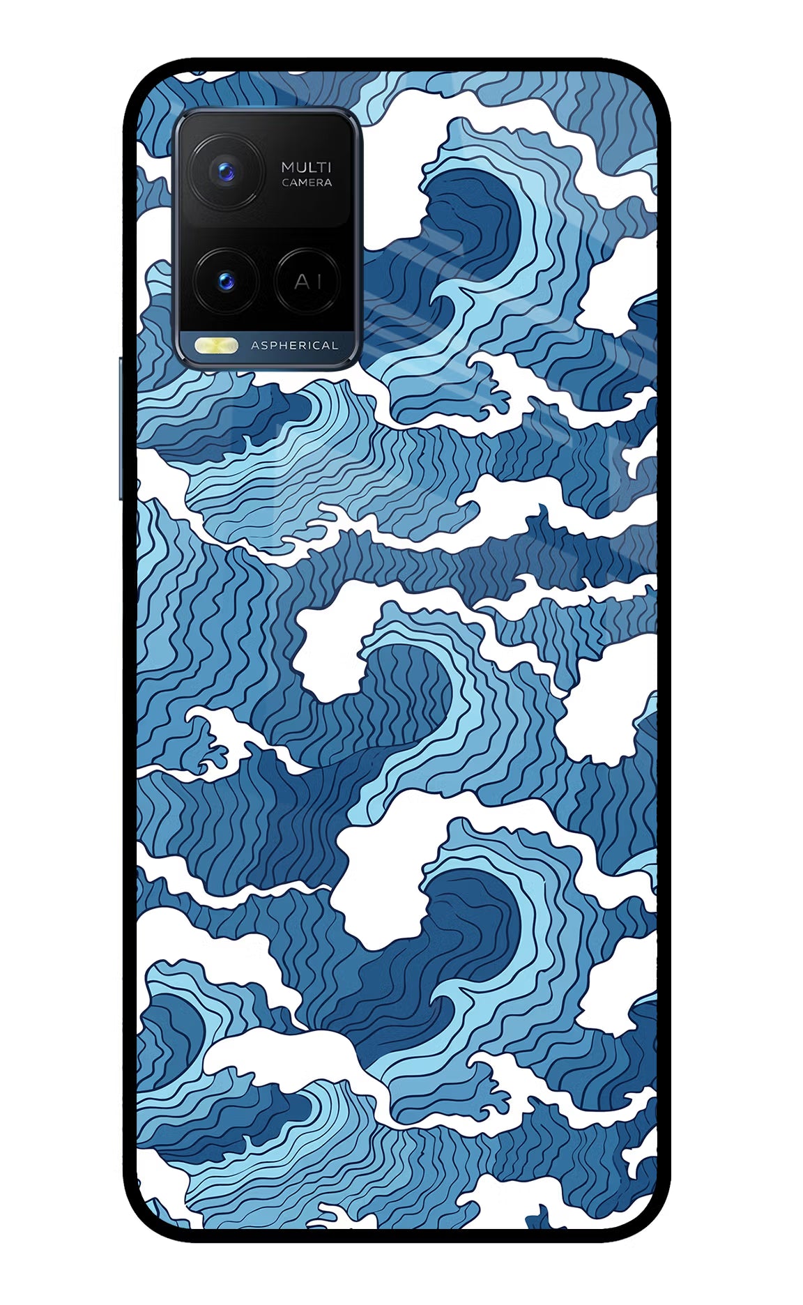Blue Waves Case for Vivo Y33T by Casekaro