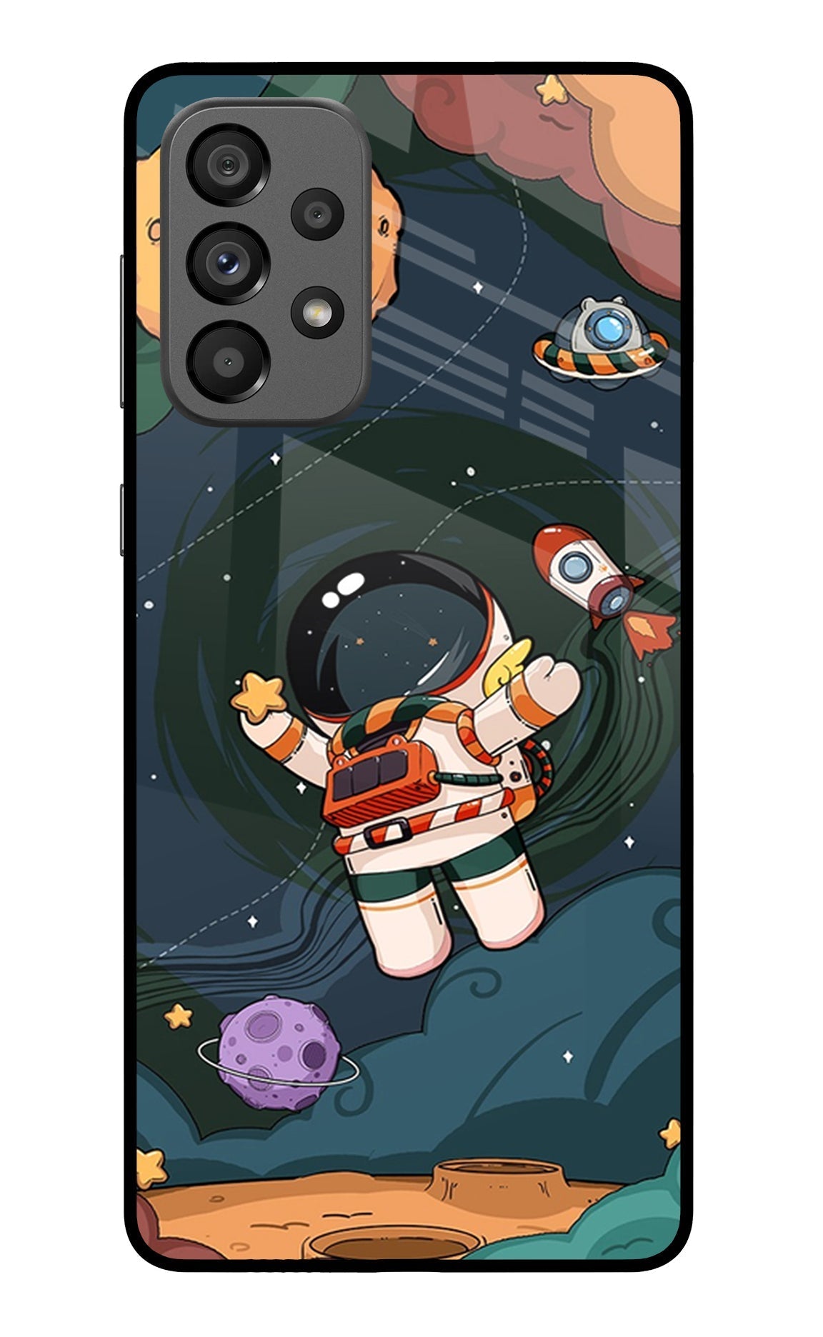 Cartoon Astronaut Case for Samsung A73 5G