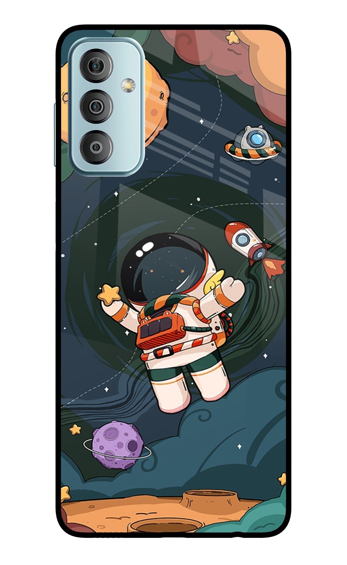 Cartoon Astronaut Case for Samsung F23 5G