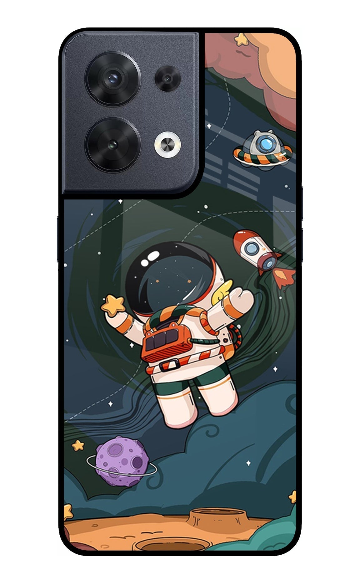 Cartoon Astronaut Case for Oppo Reno8