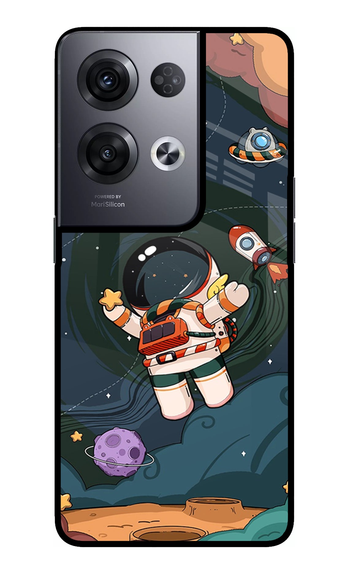 Cartoon Astronaut Case for Oppo Reno8 Pro