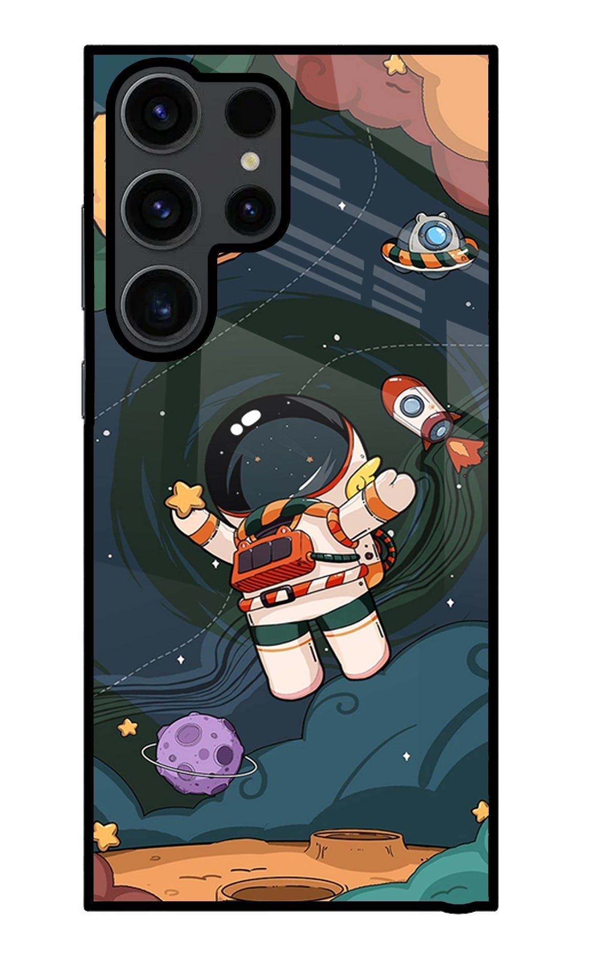 Cartoon Astronaut Case for Samsung S23 Ultra