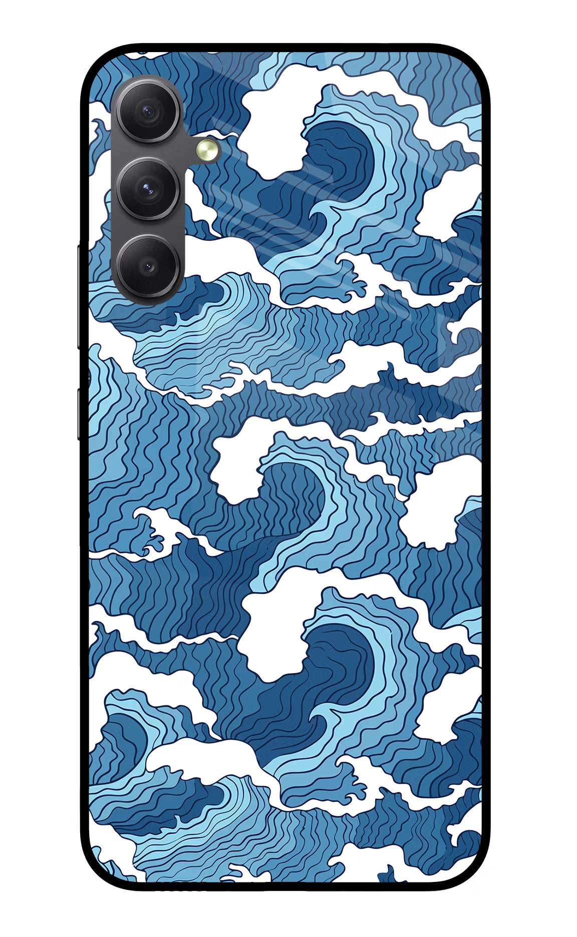 Blue Waves Case for Samsung A34 5G by Casekaro