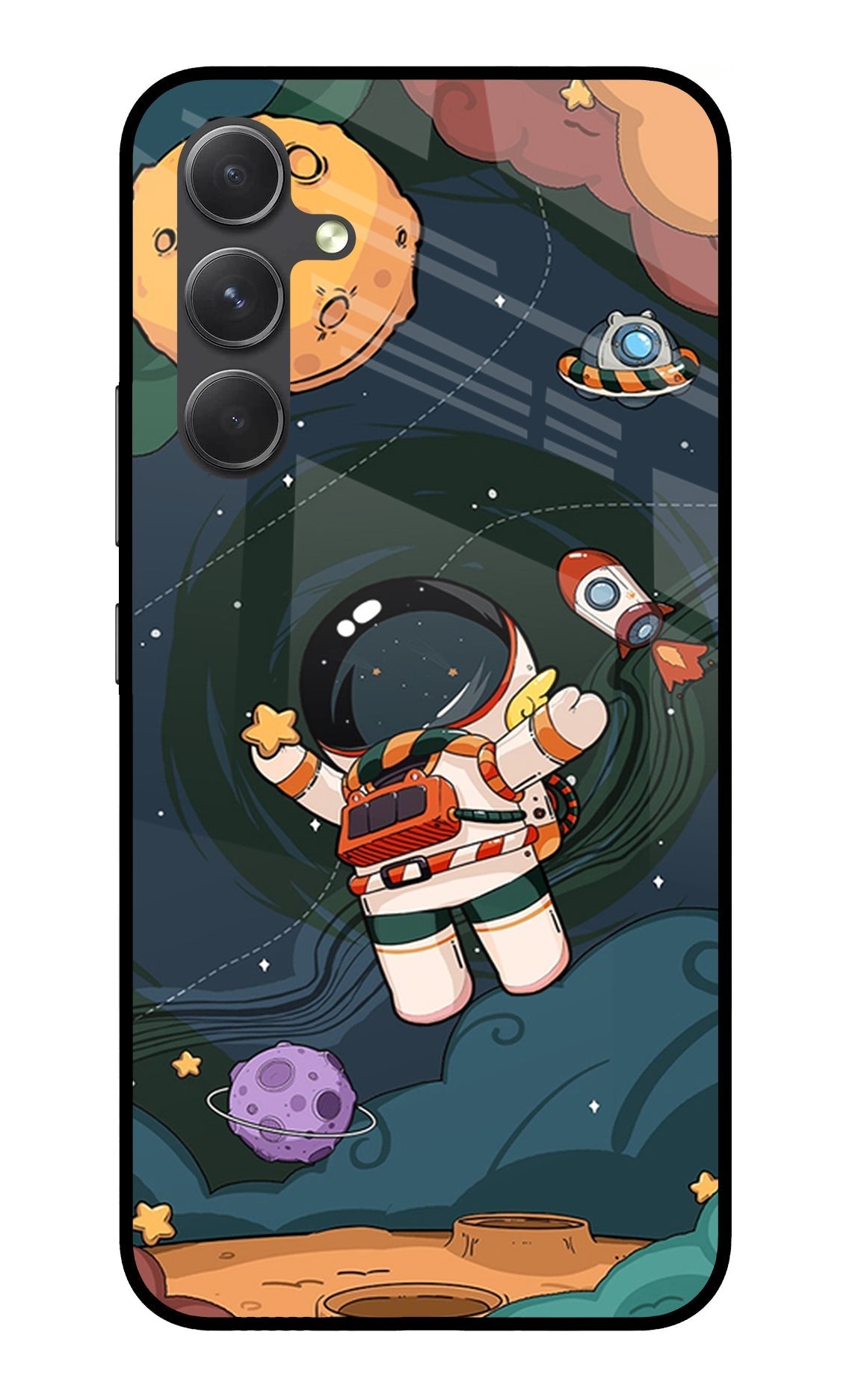 Cartoon Astronaut Case for Samsung A54 5G