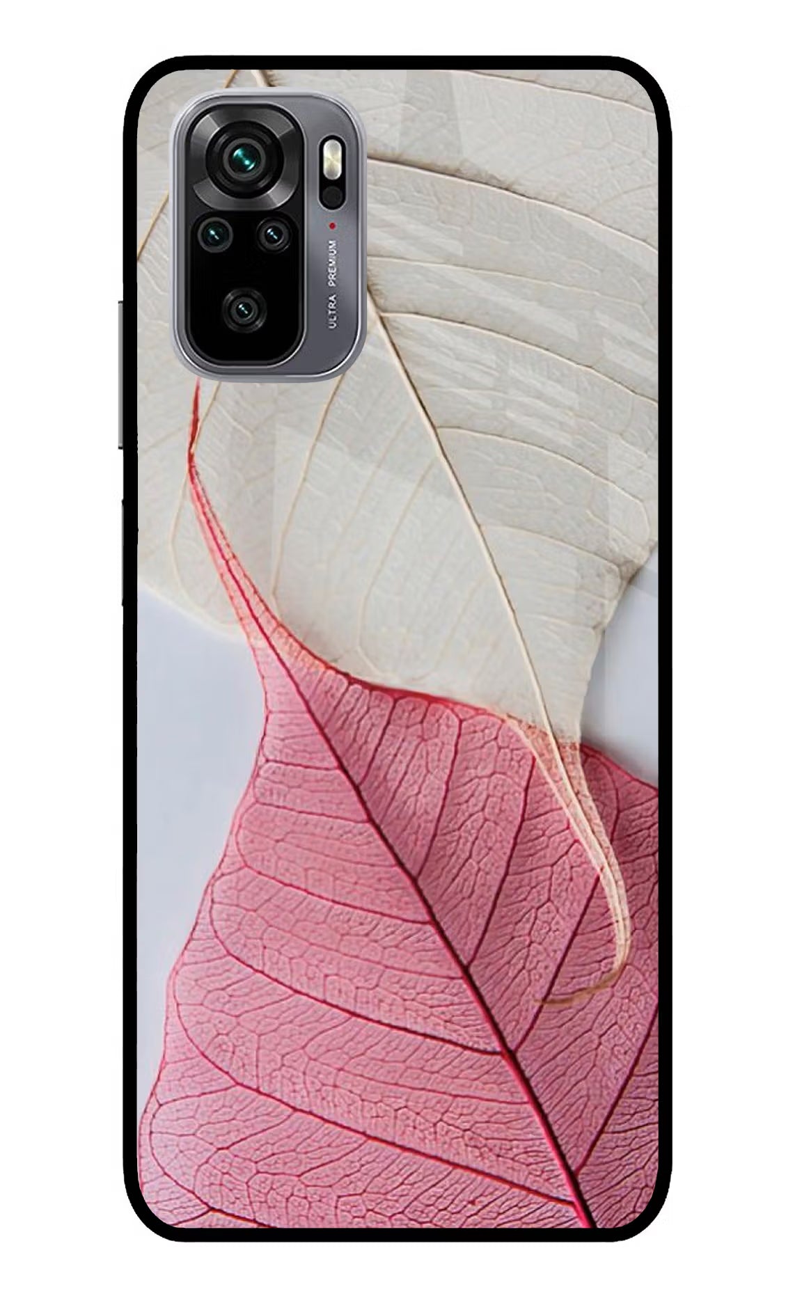 White Pink Leaf Case for Redmi Note 11 SE by Casekaro