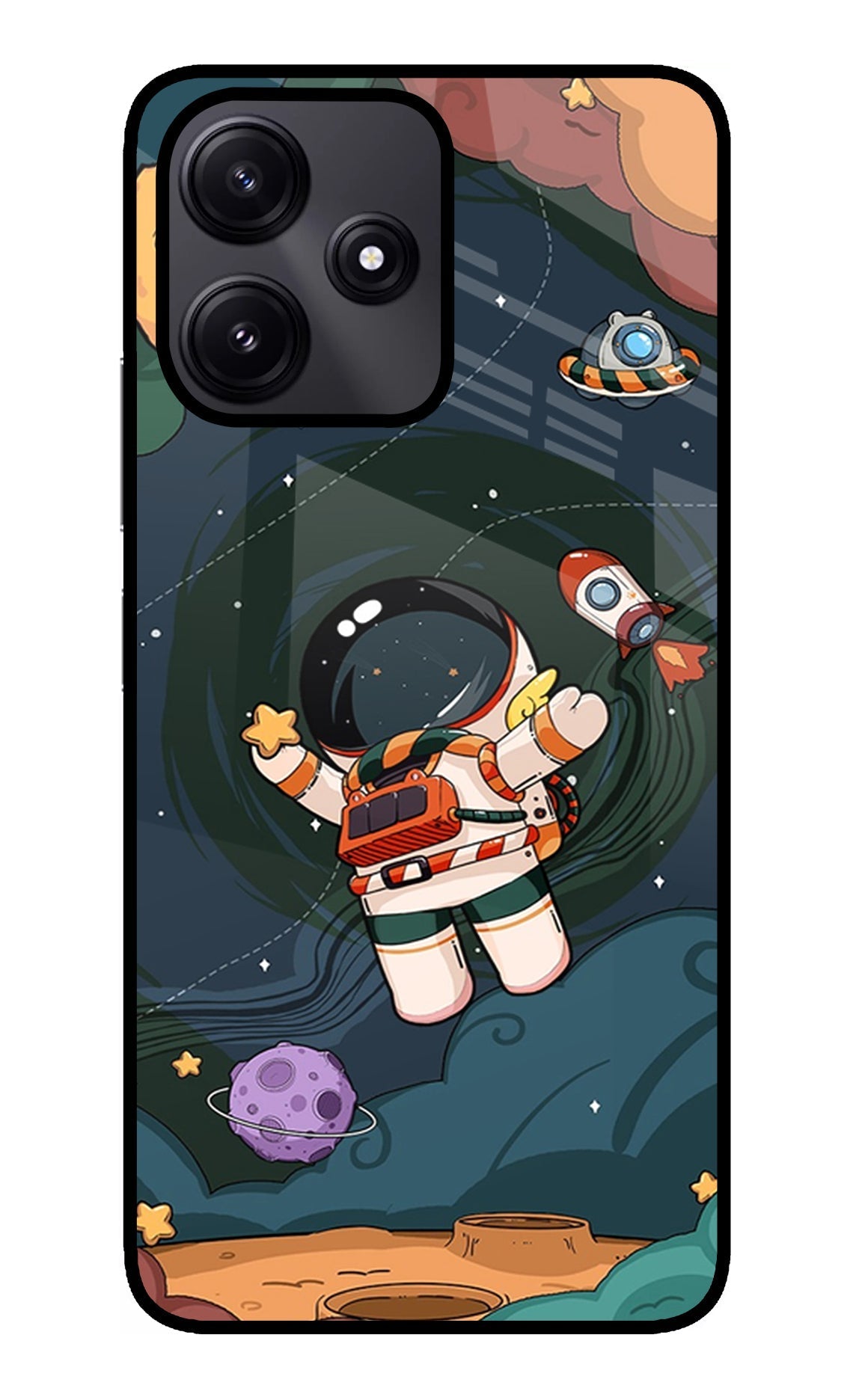 Cartoon Astronaut Case for Poco M6 Pro 5G