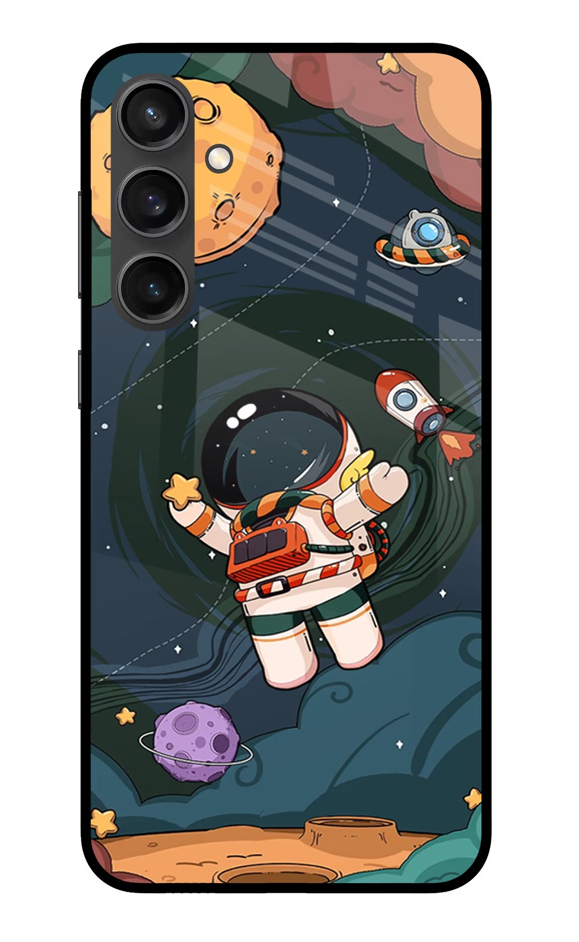 Cartoon Astronaut Case for Samsung S23 FE 5G by Casekaro