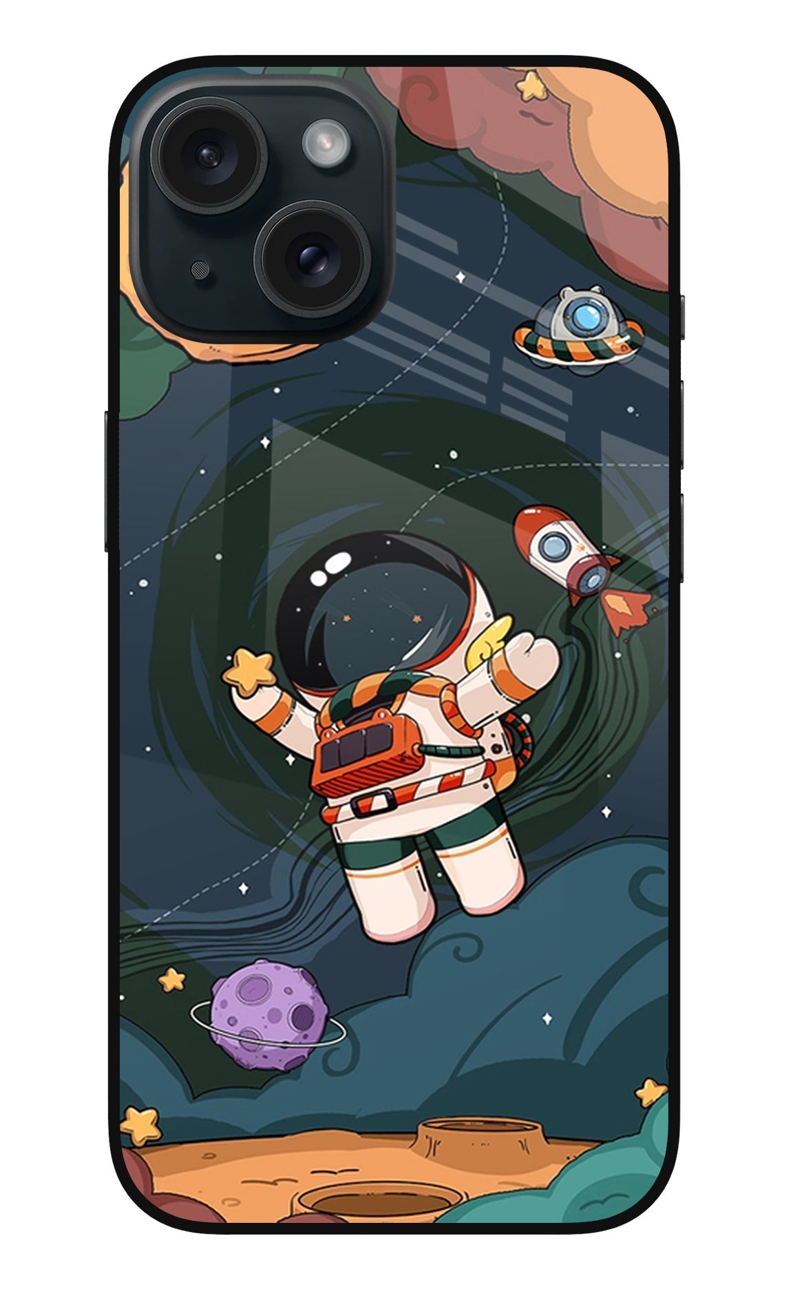 Cartoon Astronaut Case for iPhone 15