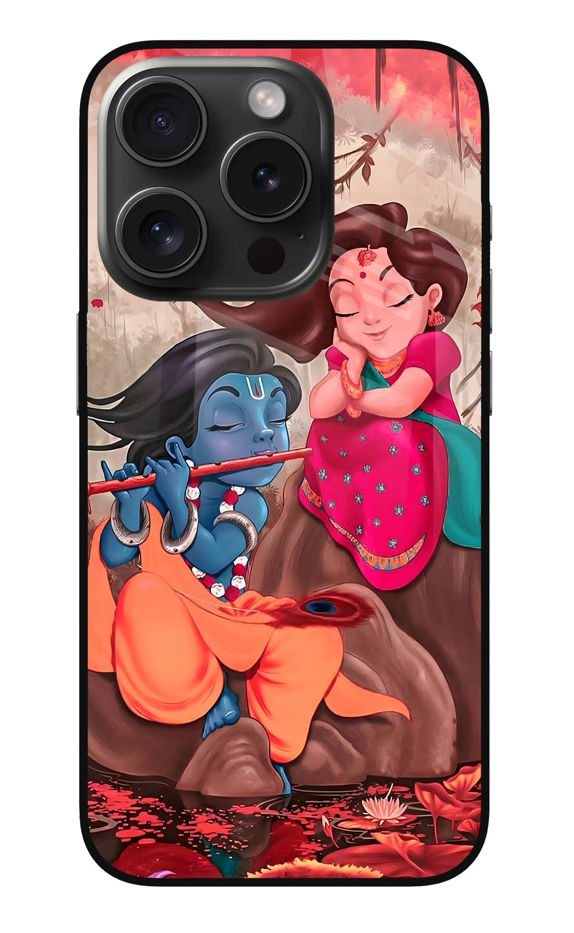 Radhe Krishna Case for iPhone 15 Pro