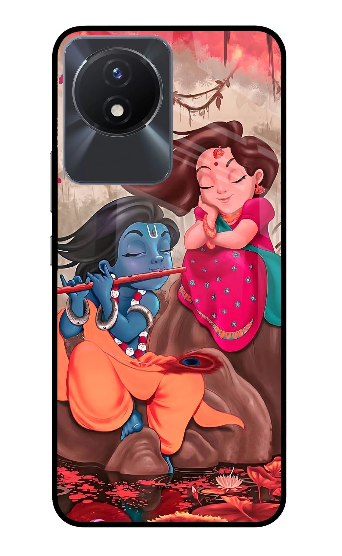 Radhe Krishna Case for Vivo Y02/Y02T