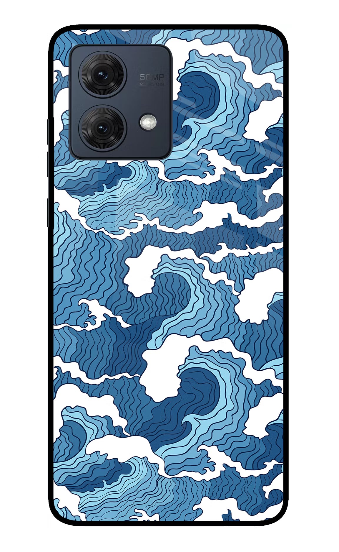 Blue Waves Case for Moto G84 5G by Casekaro