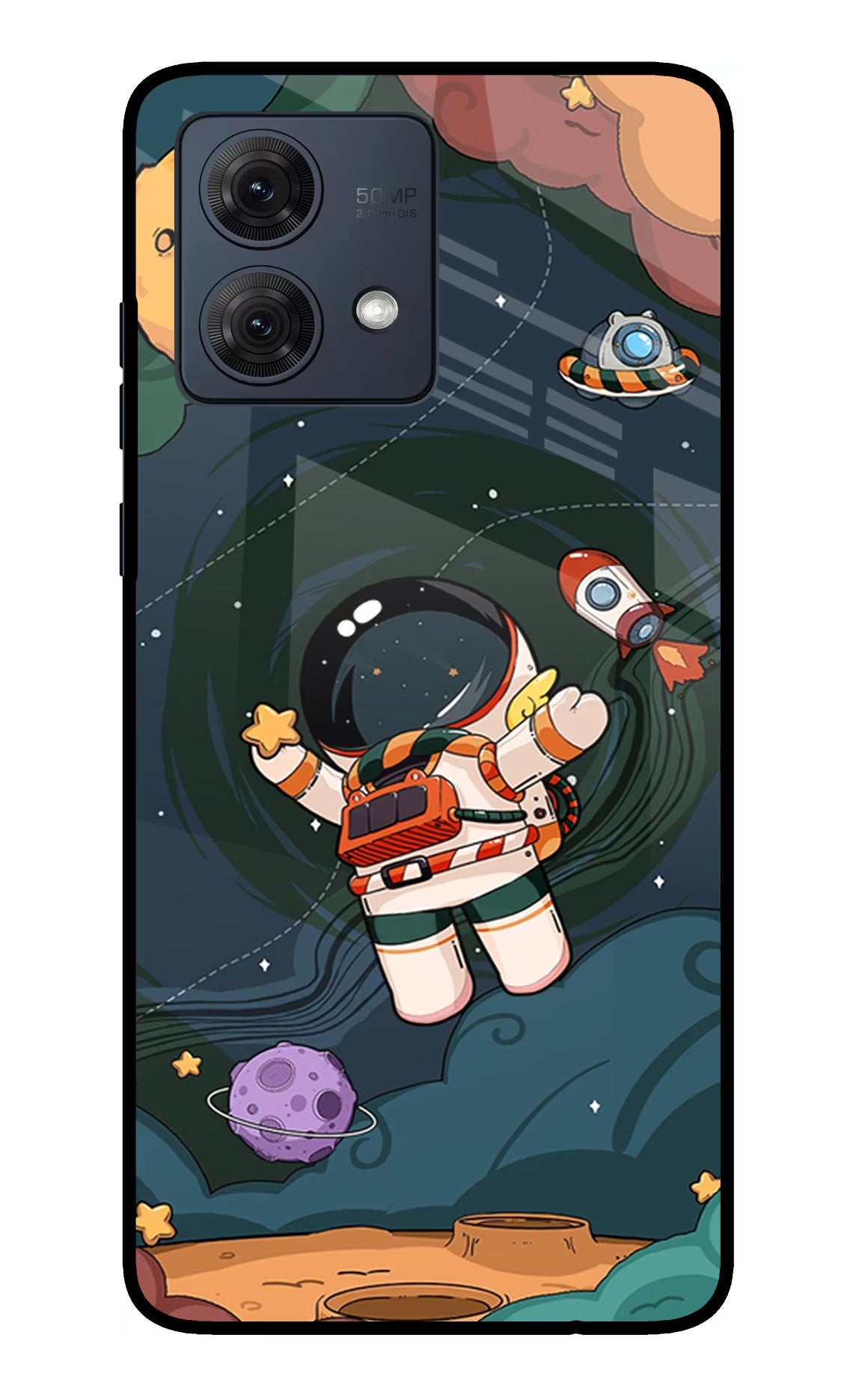 Cartoon Astronaut Case for Moto G84 5G by Casekaro