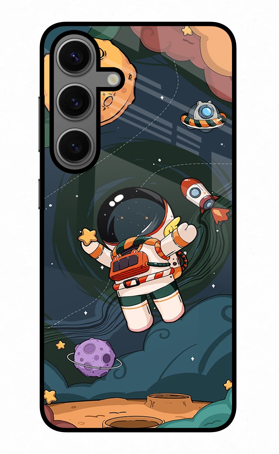 Cartoon Astronaut Case for Samsung S24