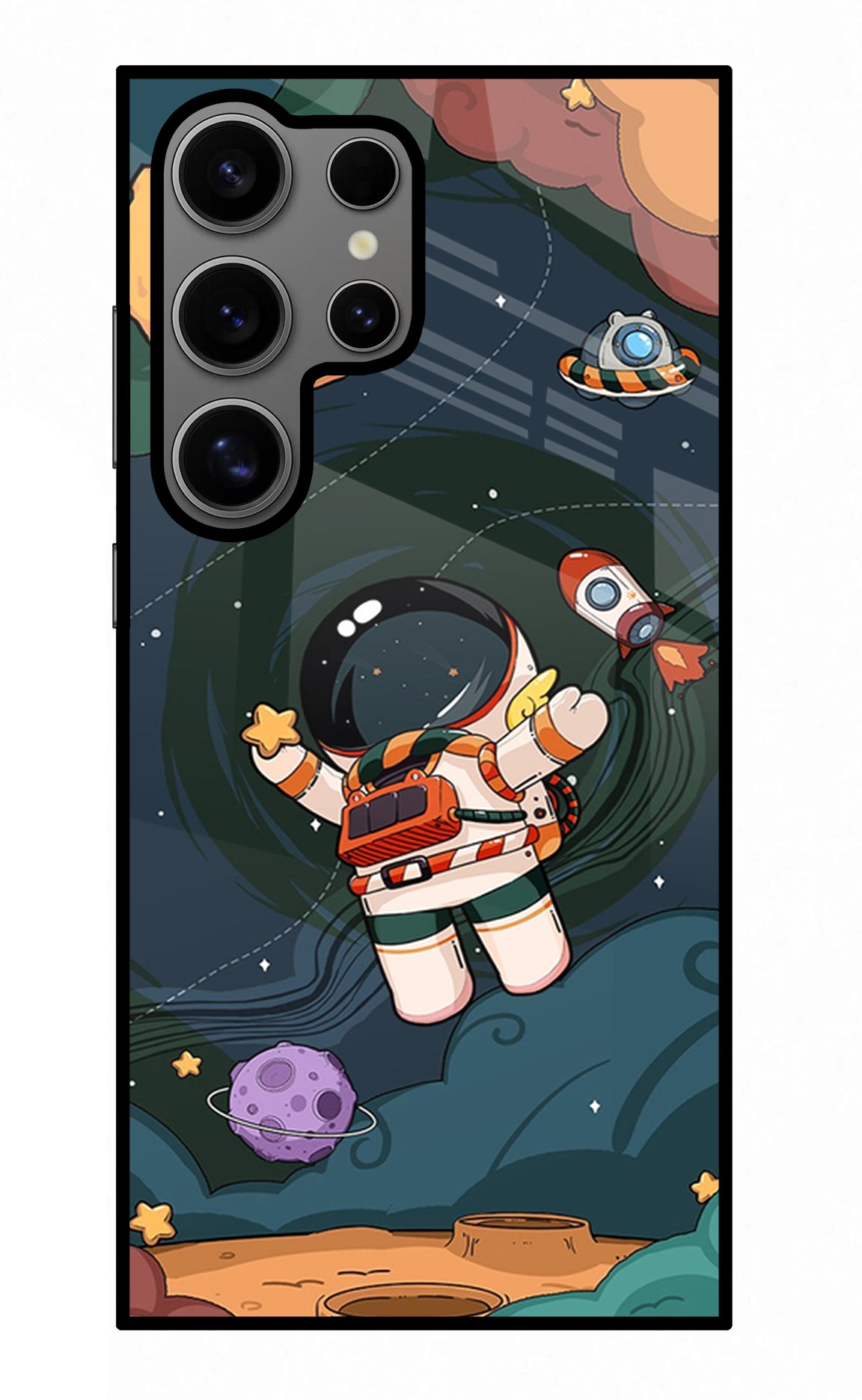 Cartoon Astronaut Case for Samsung S24 Ultra