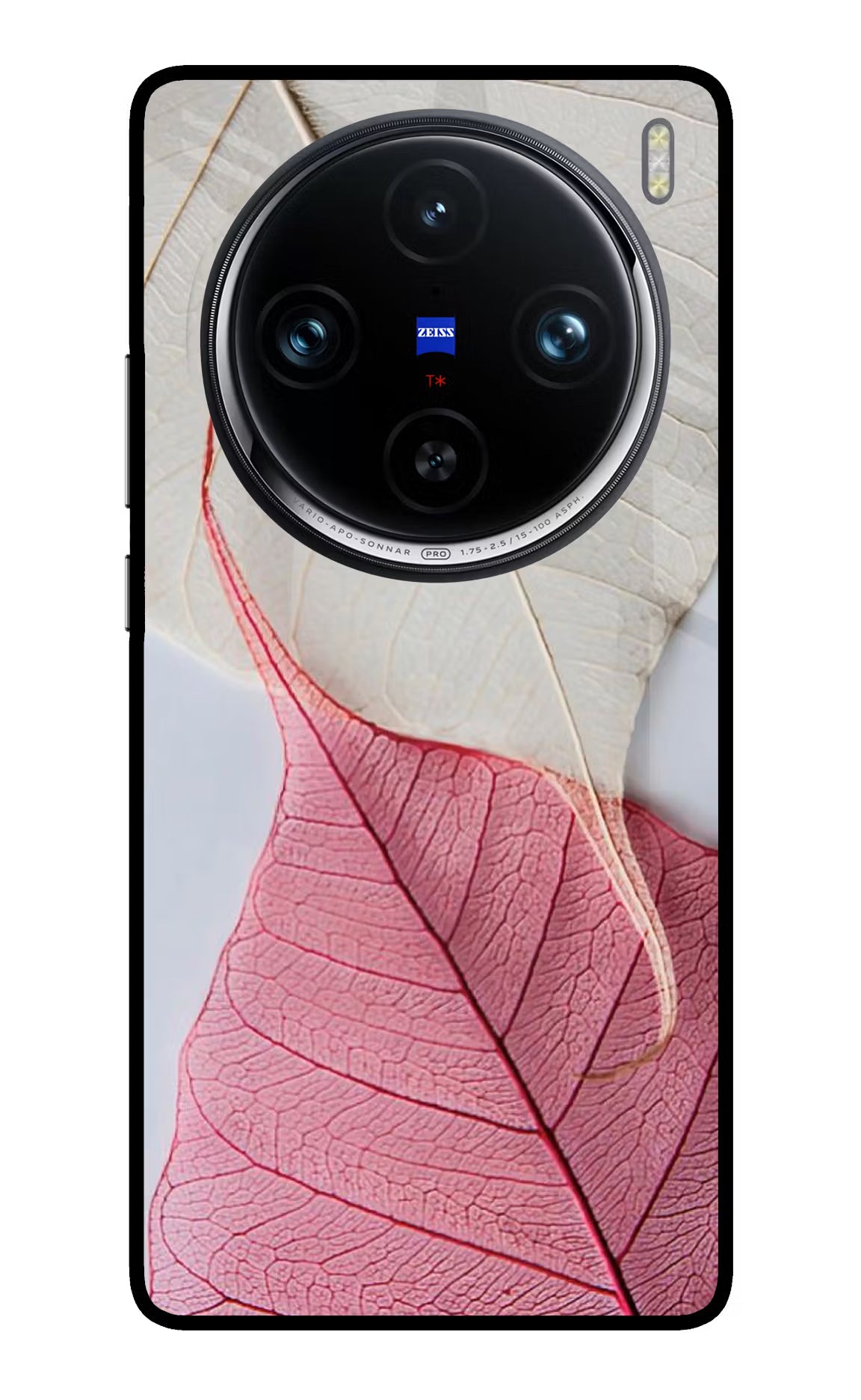 White Pink Leaf Case for Vivo X100 Pro by Casekaro