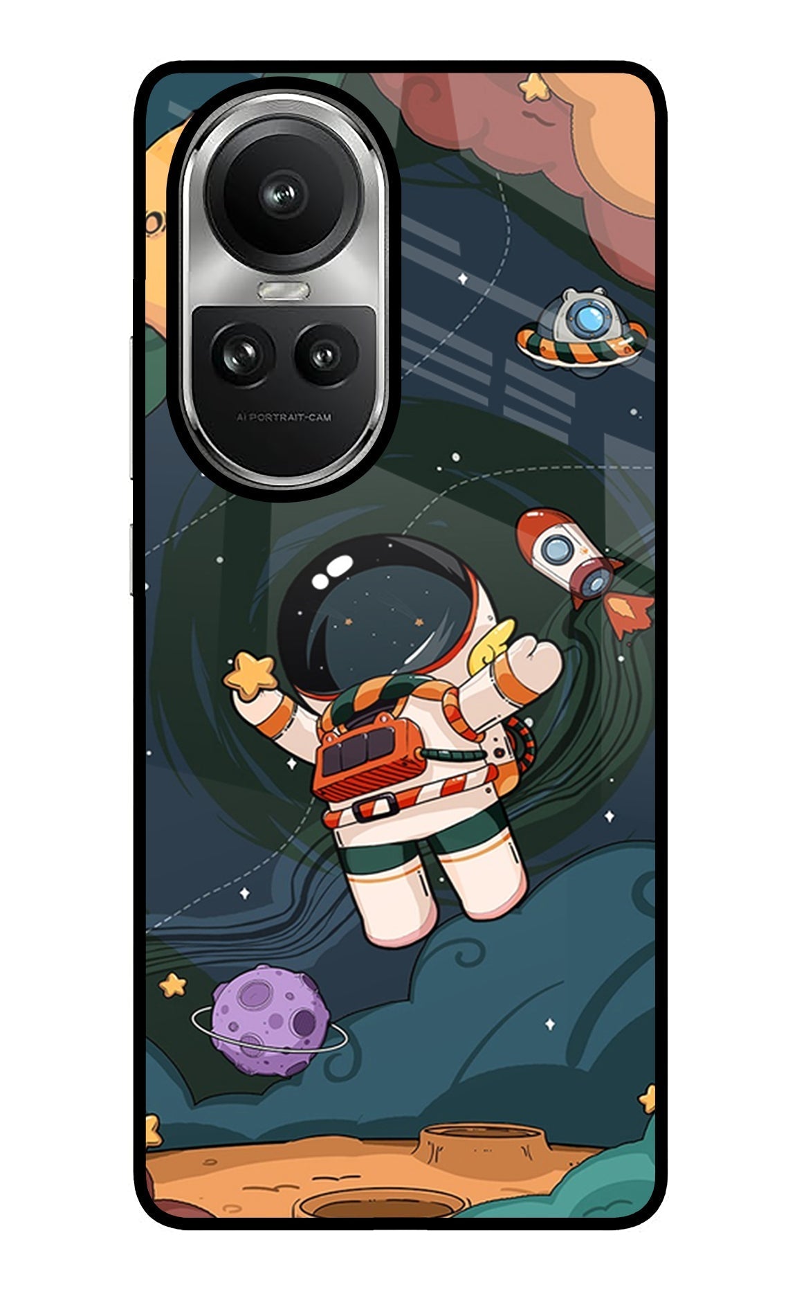 Cartoon Astronaut Case for Oppo Reno10 5G/10 Pro 5G