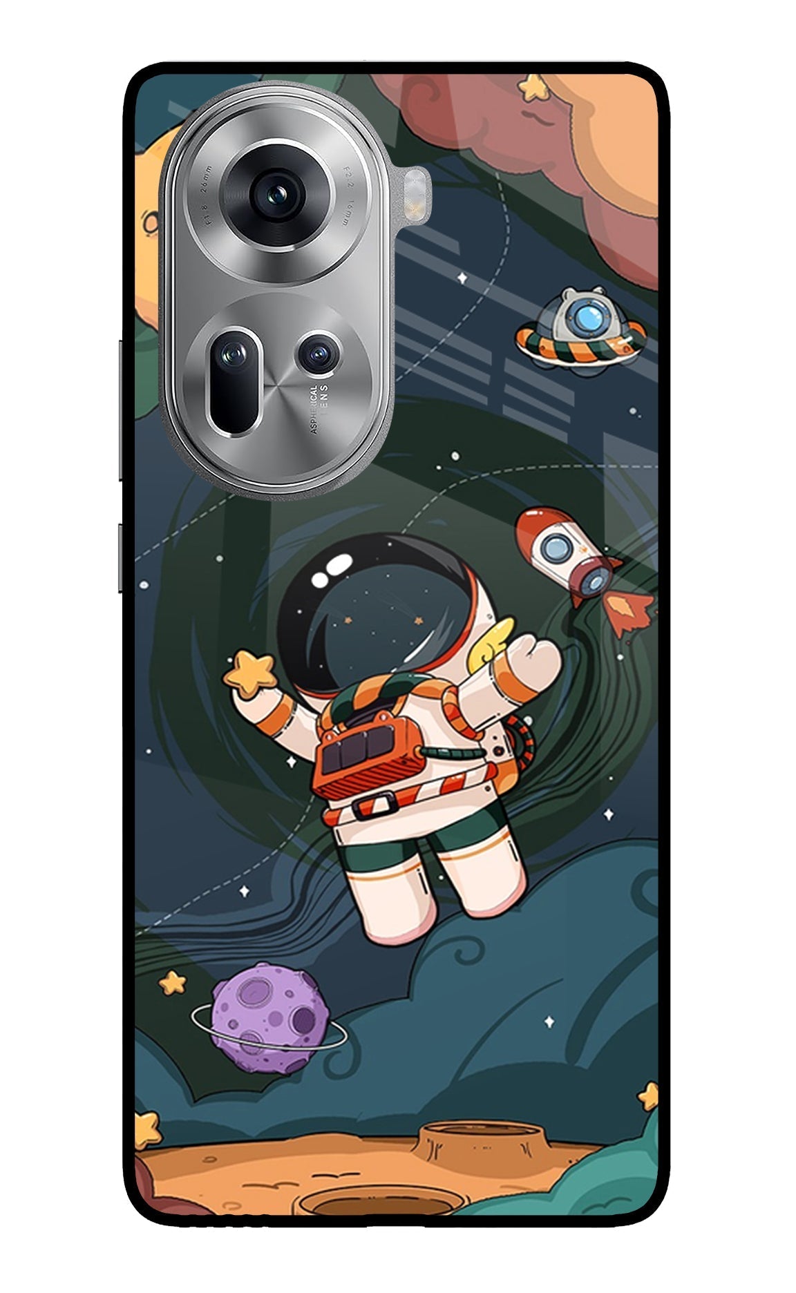 Cartoon Astronaut Case for Oppo Reno11