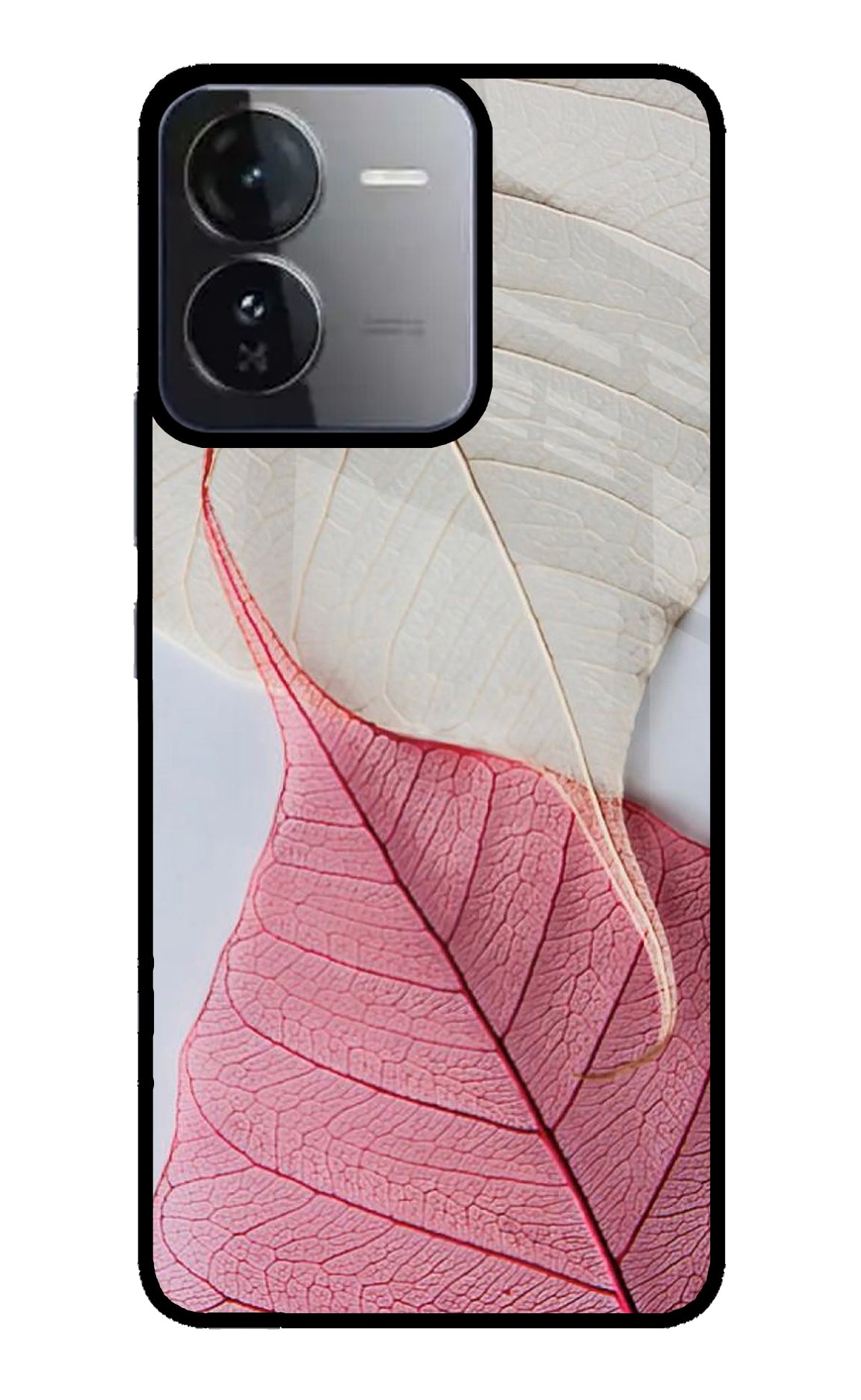 White Pink Leaf Case for iQOO Z9 5G