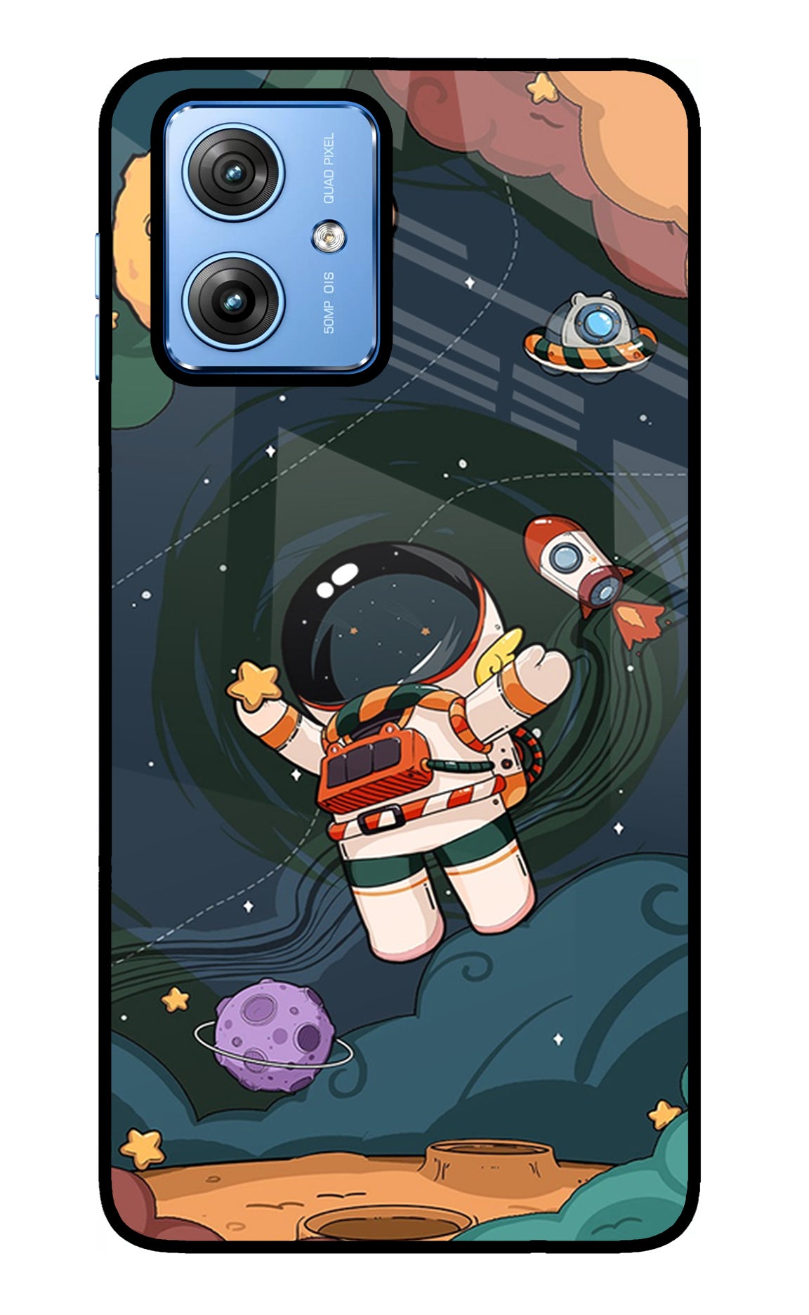 Cartoon Astronaut Case for Moto G64 5G