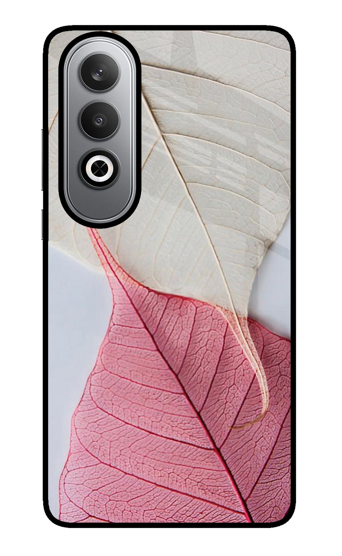 White Pink Leaf Case for Oneplus Nord CE4