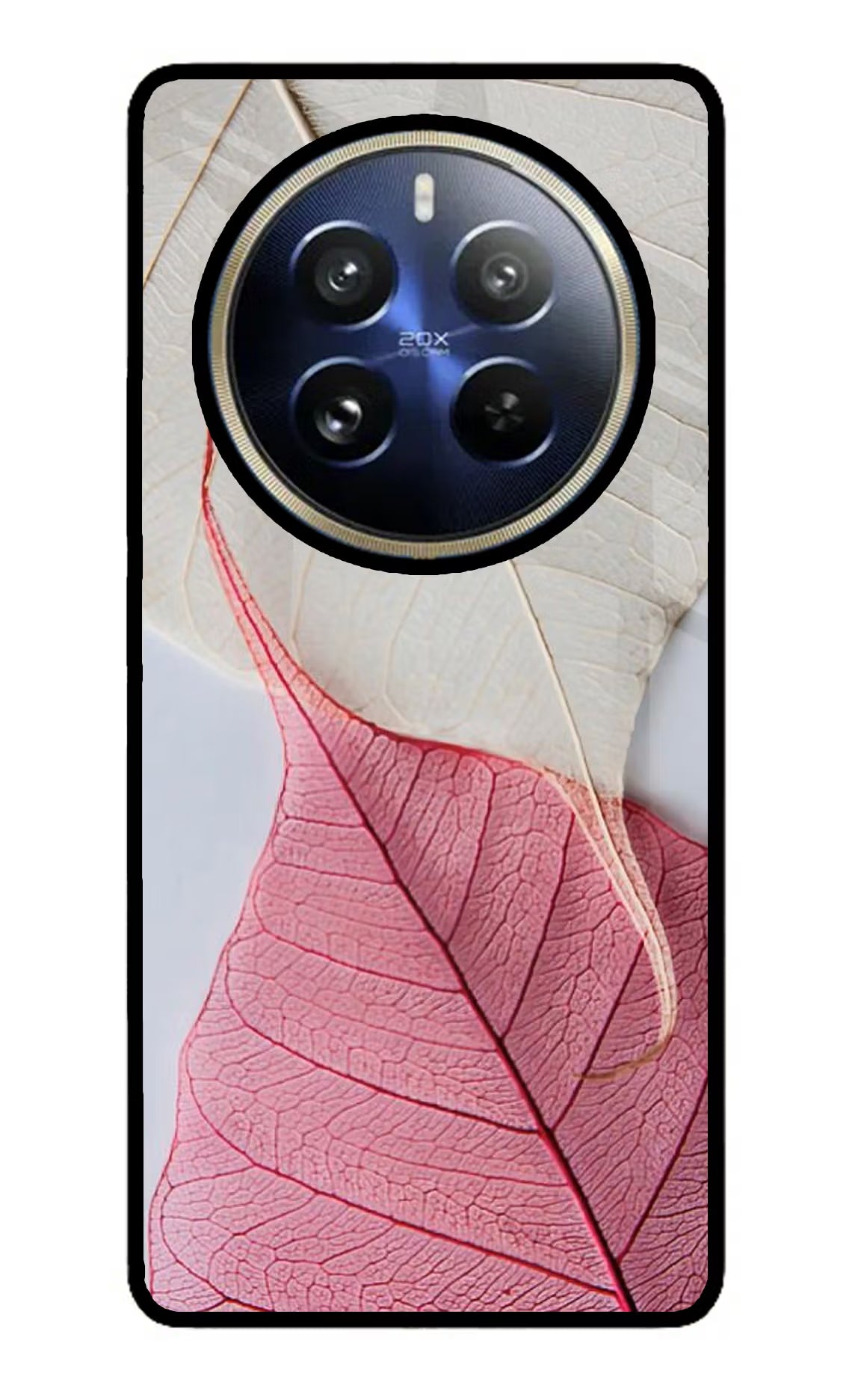 White Pink Leaf Case for Realme P1 Pro 5G by Casekaro