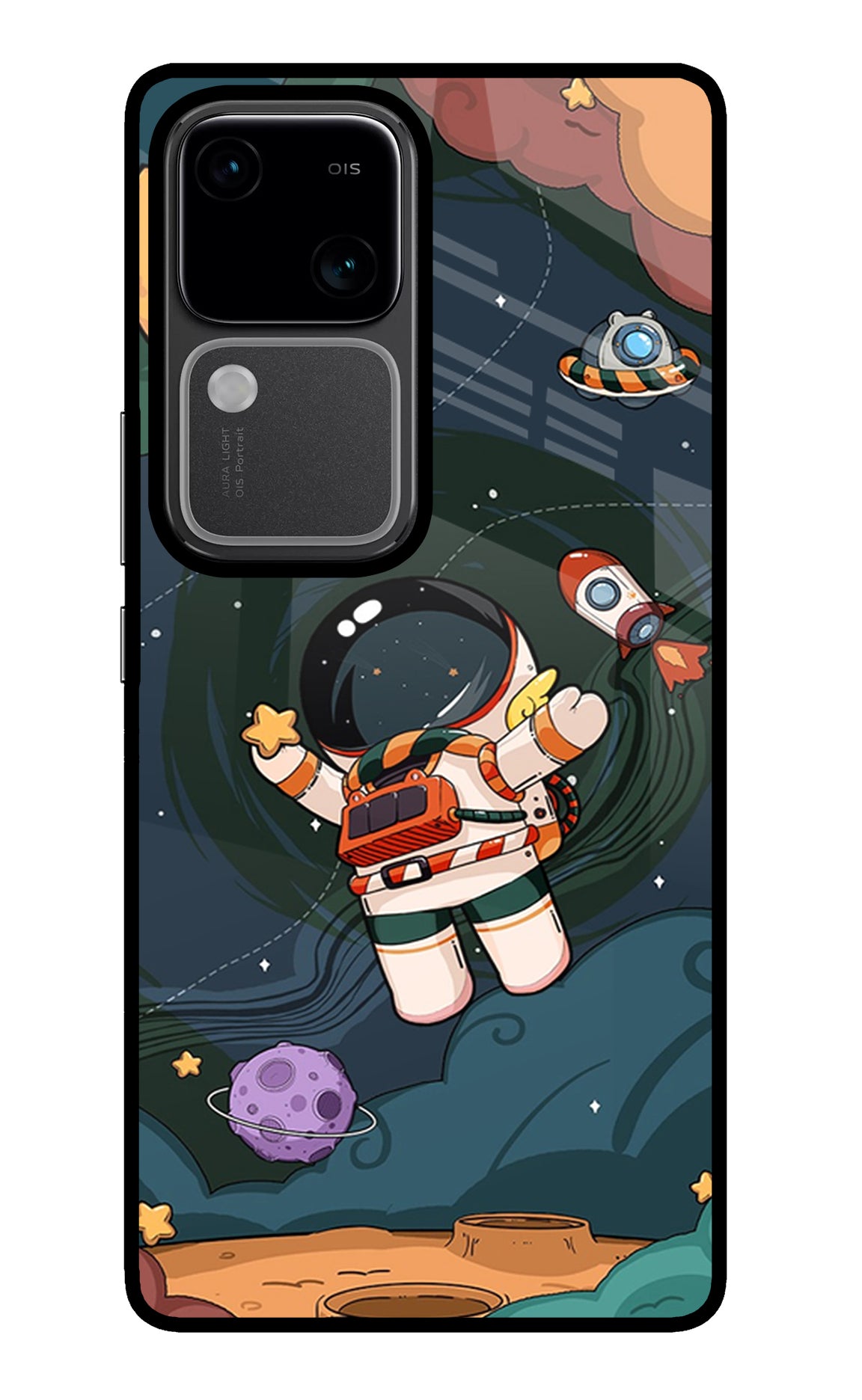 Cartoon Astronaut Case for Vivo V30 5G