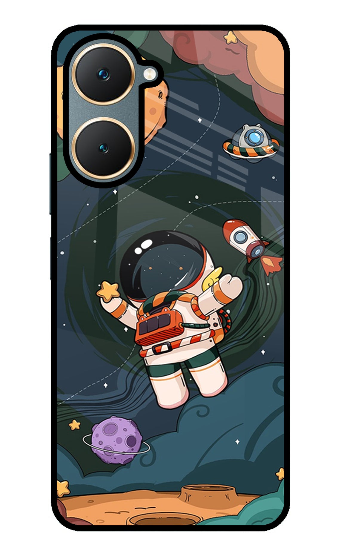 Cartoon Astronaut Case for Vivo Y18/Y18e