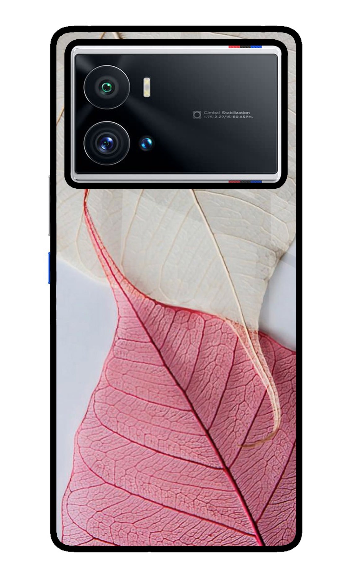 White Pink Leaf Case for iQOO 9 Pro 5G