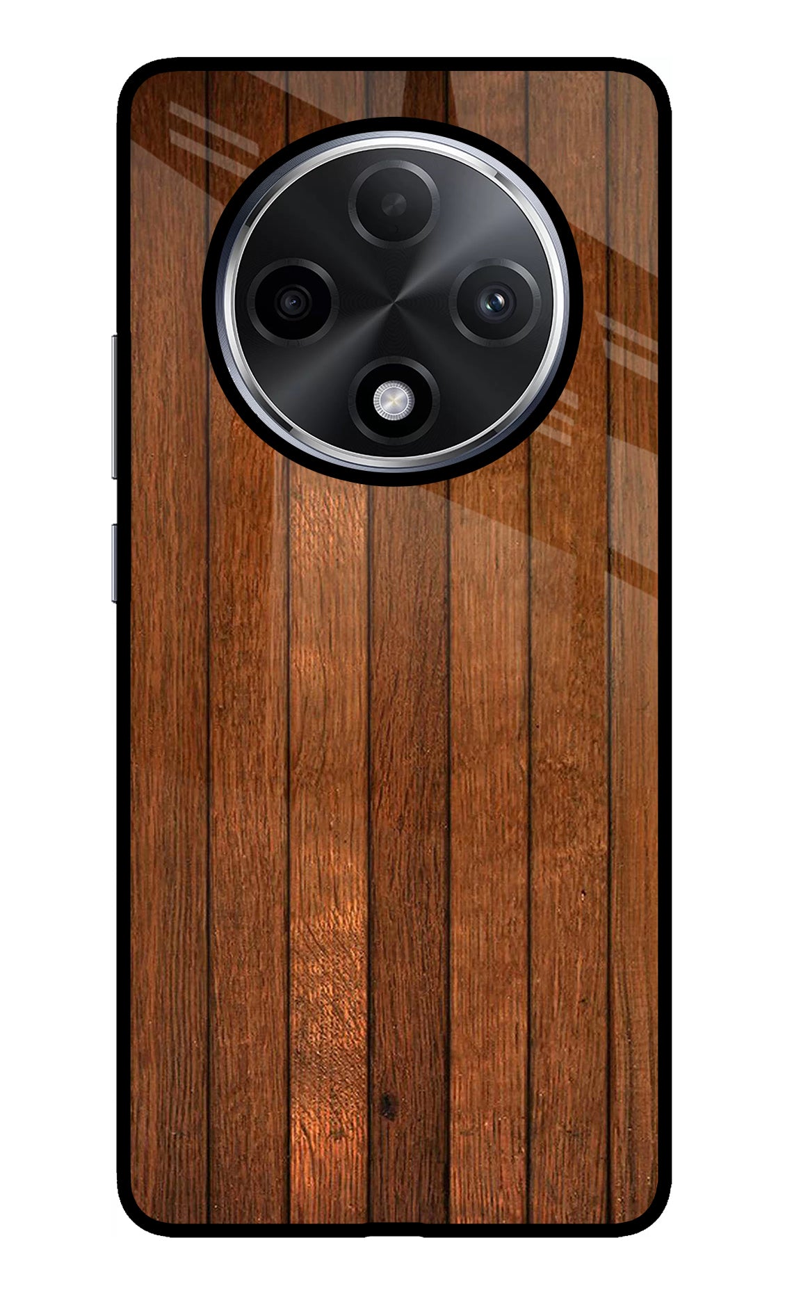 Wooden Artwork Bands Oppo F27 Pro Plus Glass Case